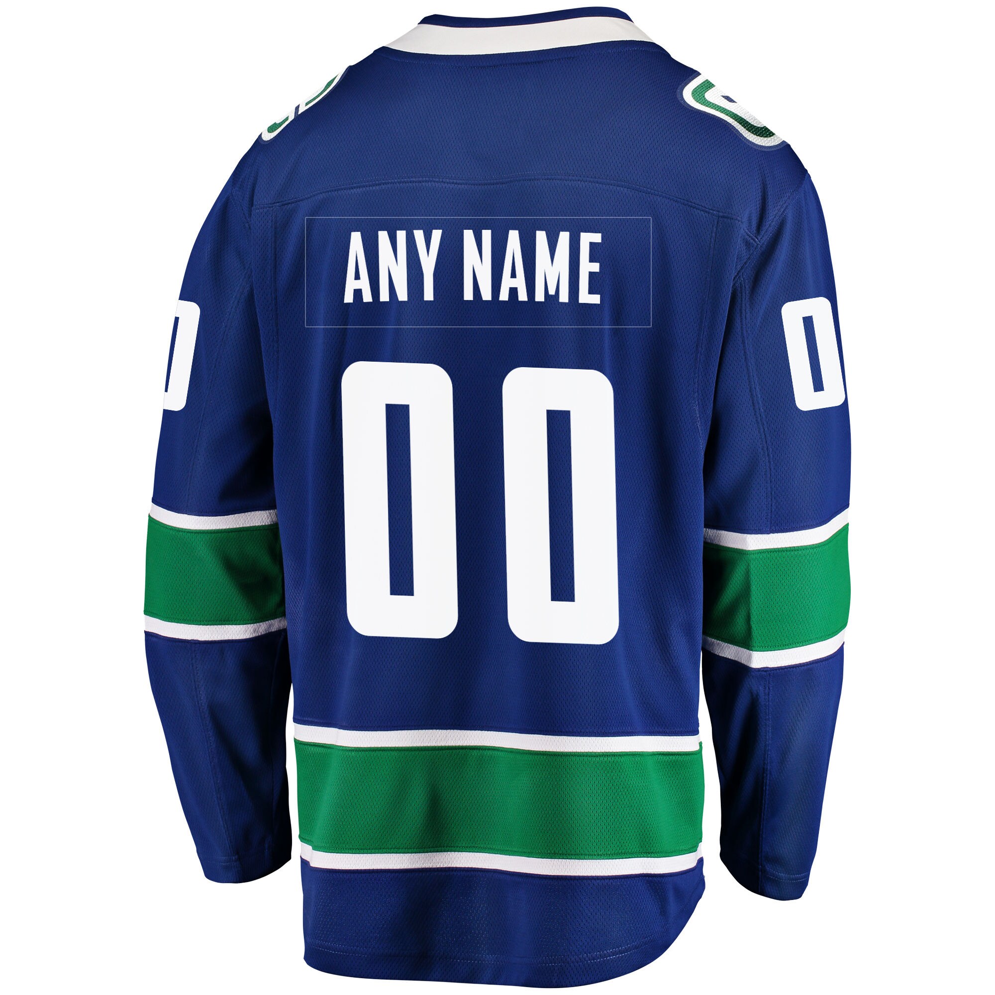 Vancouver Canucks Fanatics Home Team Breakaway Custom Jersey - Blue