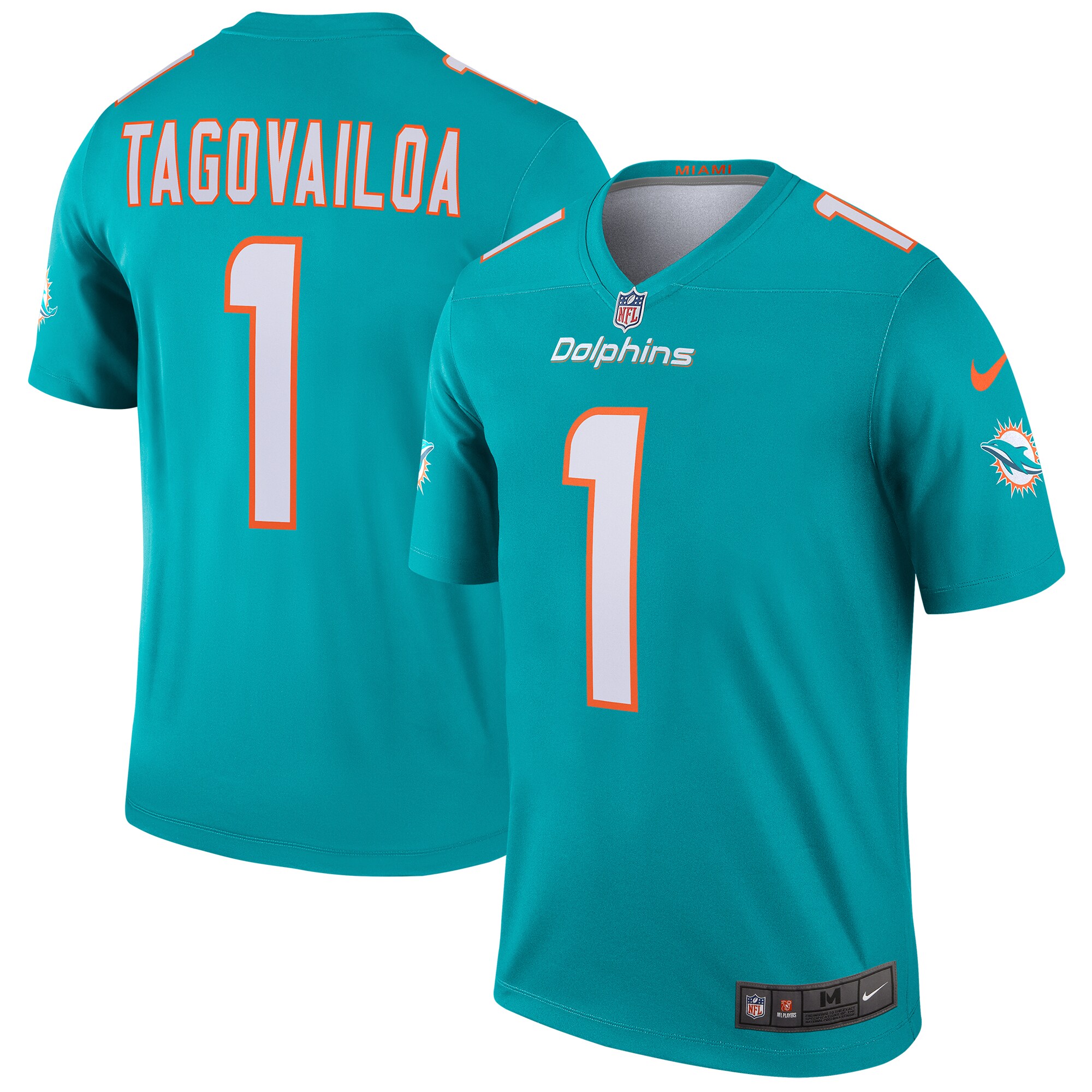 Tua Tagovailoa Miami Dolphins  Legend Jersey - Aqua