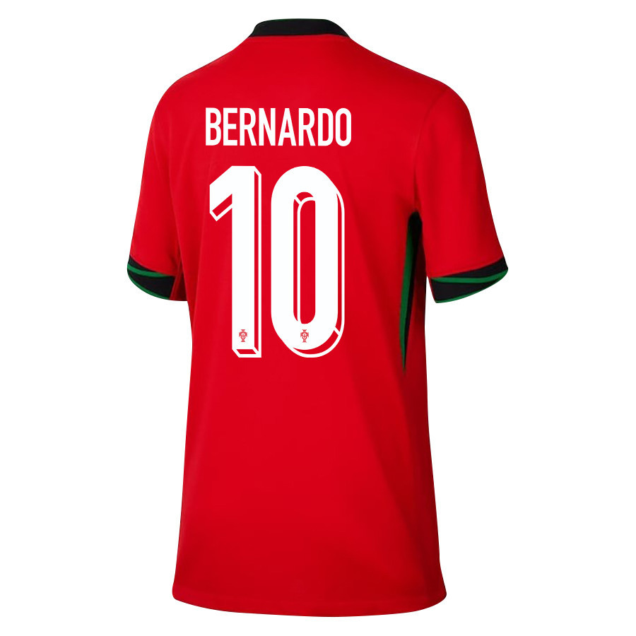 Bernardo Silva 10 Portugal National Team 2024/25 Home YOUTH Jersey - Red