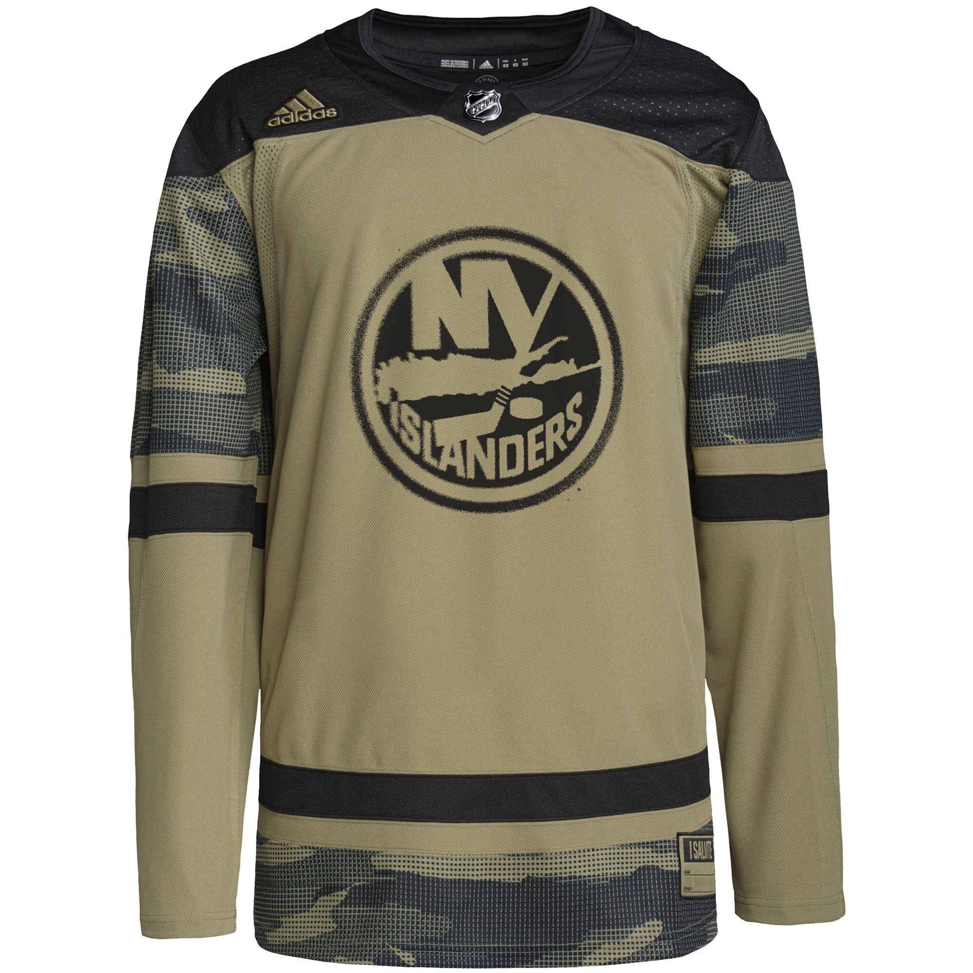 New York Islanders adidas Military Appreciation Team Authentic Custom Practice Jersey - Camo