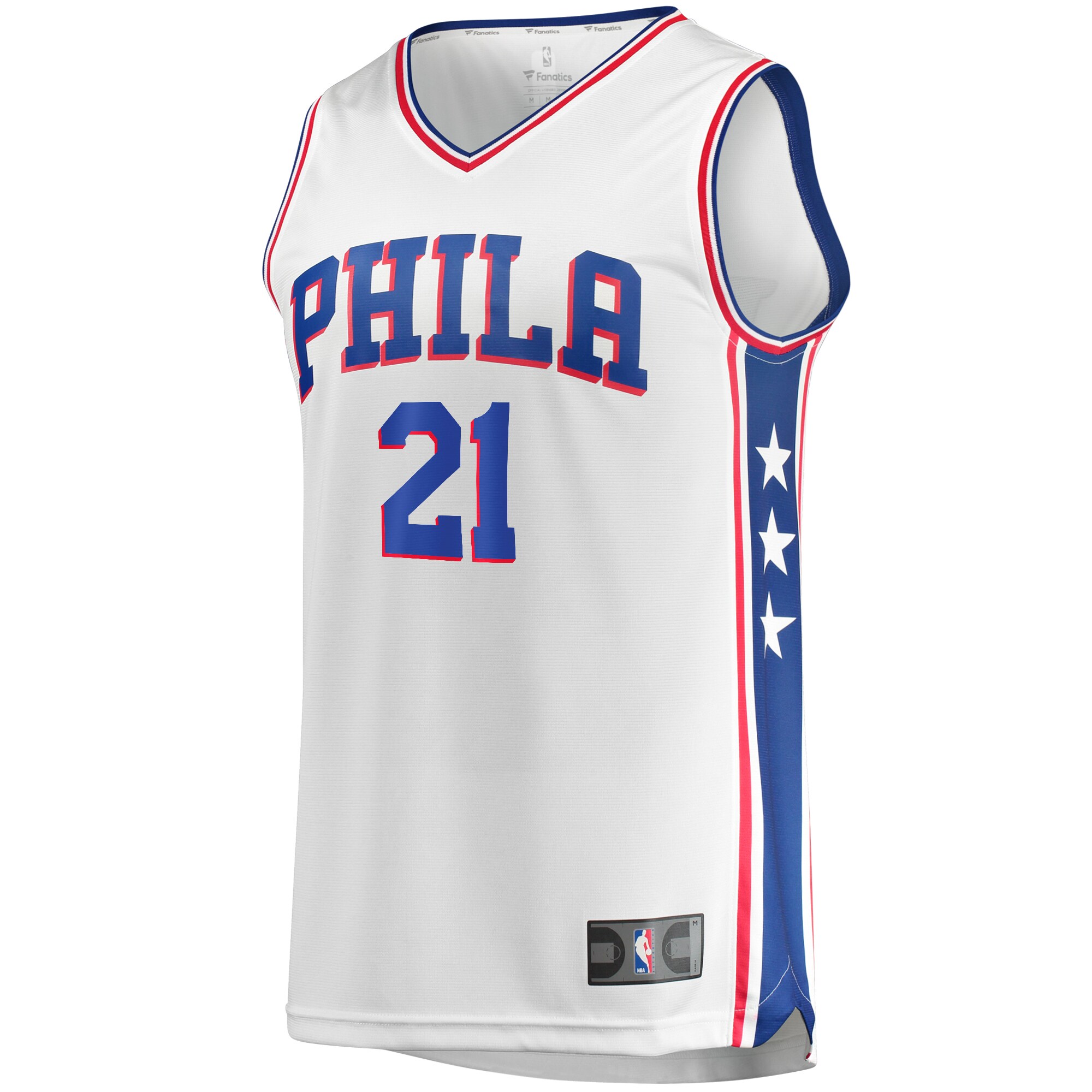 Joel Embiid Philadelphia 76ers Fanatics Replica Jersey - Association Edition - White