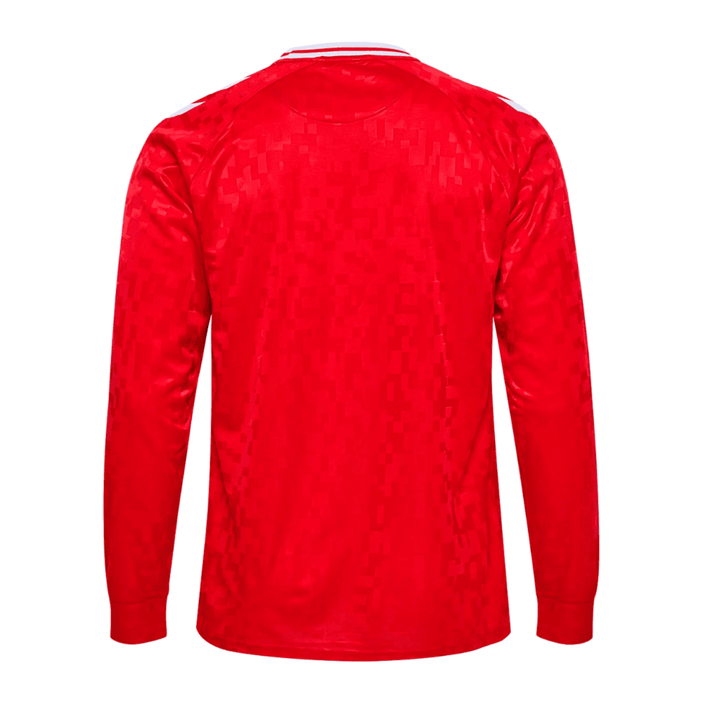 Denmark National Team 2024 Home Long Sleeve Men Jersey - Red