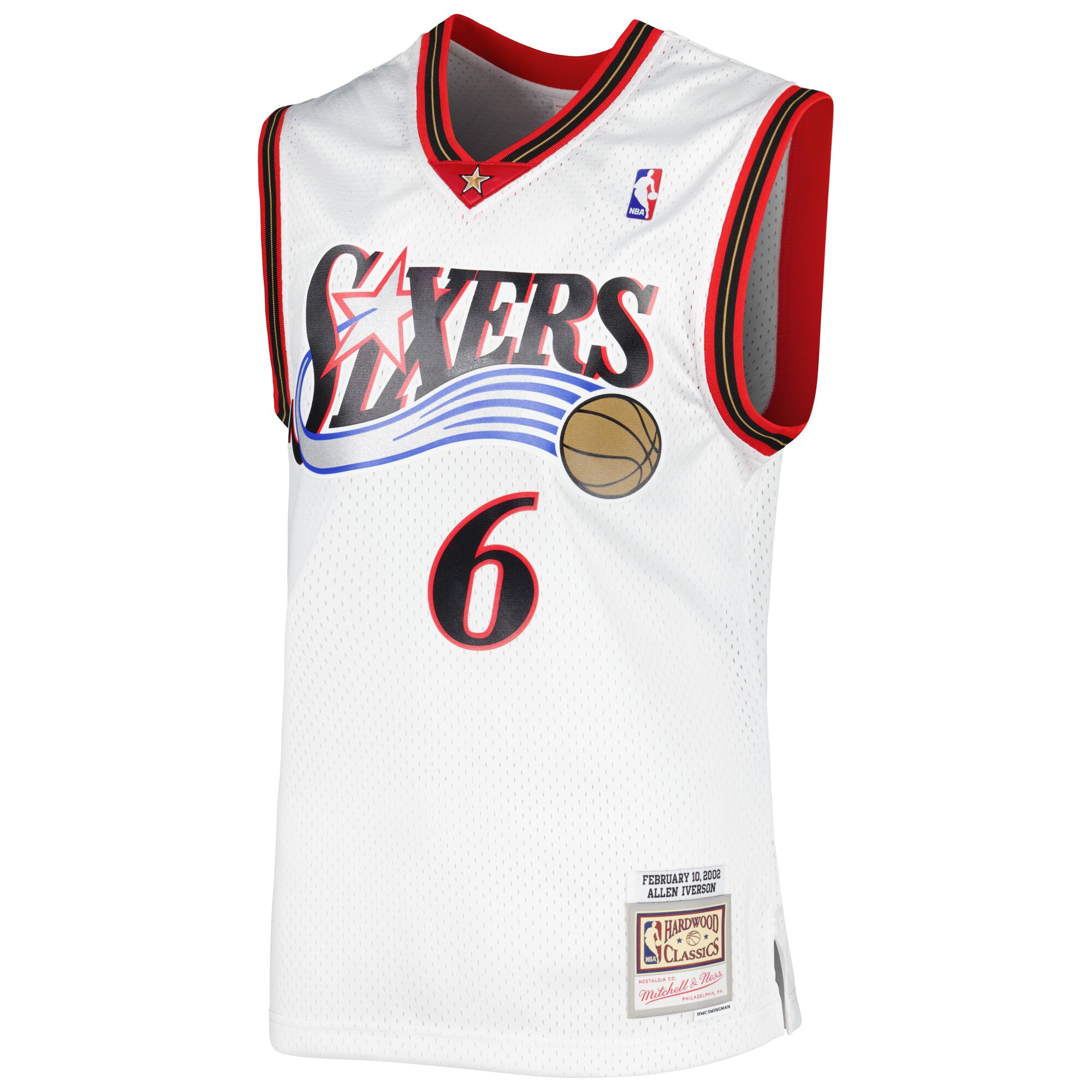 Allen Iverson Philadelphia 76ers Mitchell & Ness 2001\/02 Hardwood Classics Swingman Jersey - White