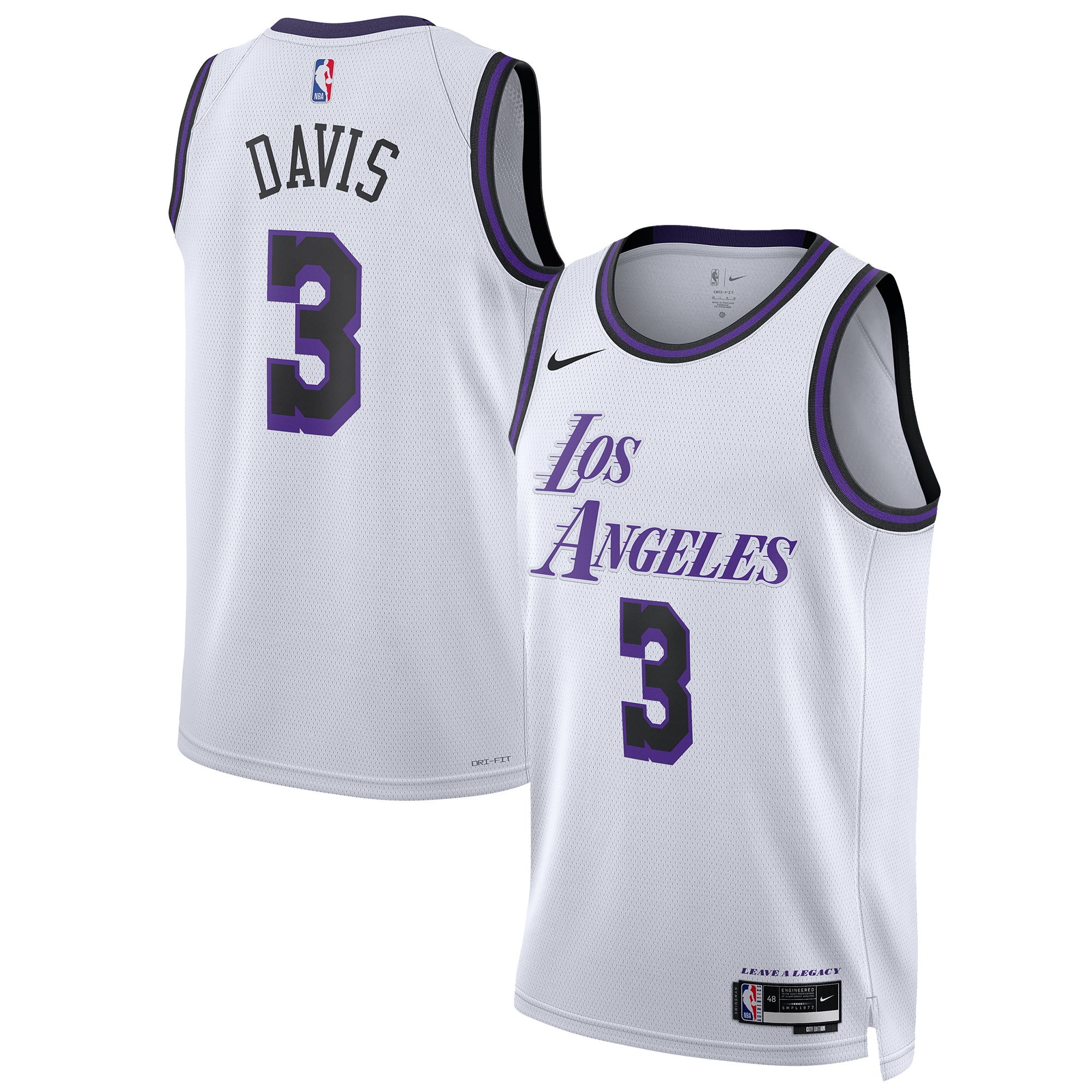 Anthony Davis Los Angeles Lakers  Unisex 2022\/23 Swingman Jersey - City Edition - White
