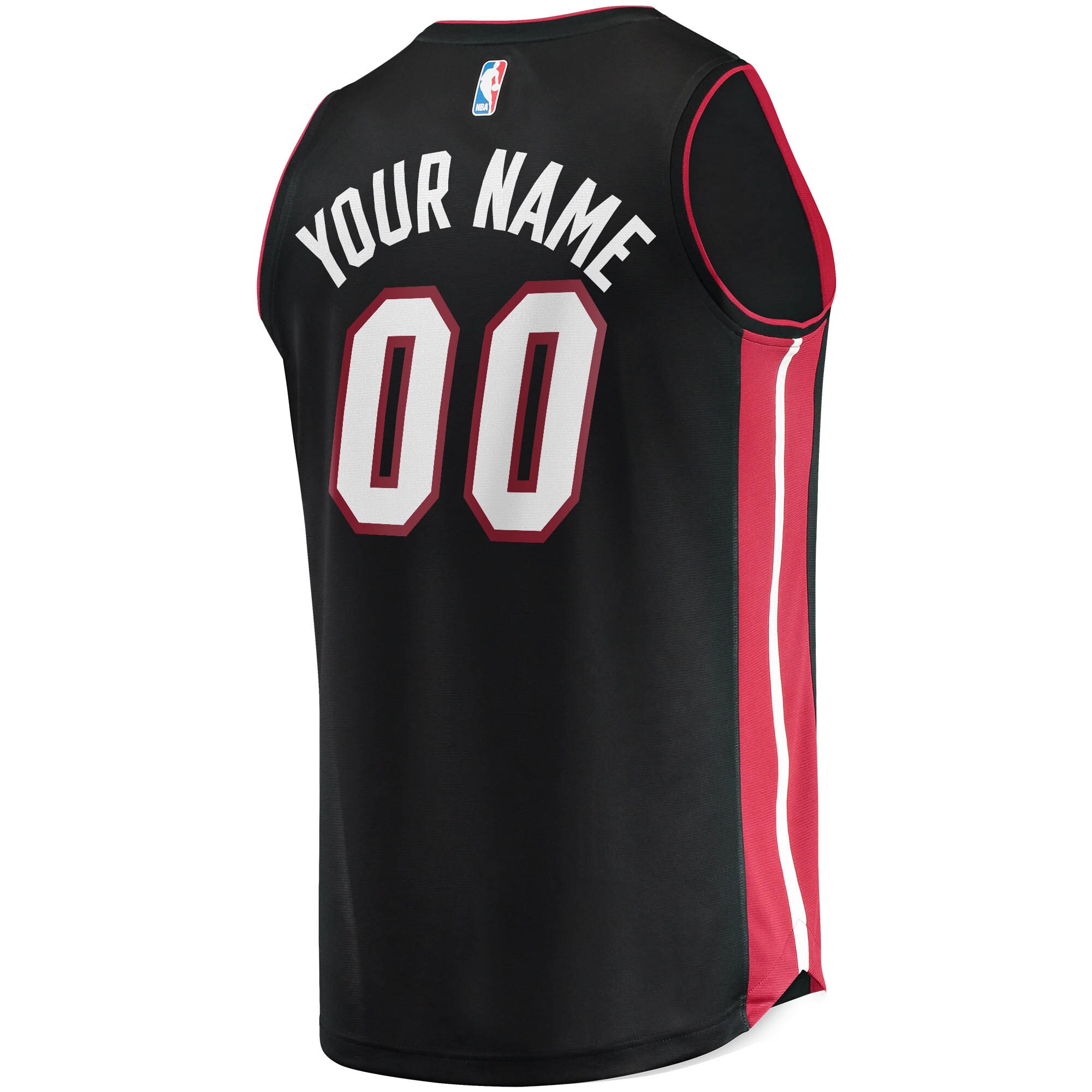 Miami Heat Fanatics Youth Fast Break Custom Replica Jersey Black - Icon Edition