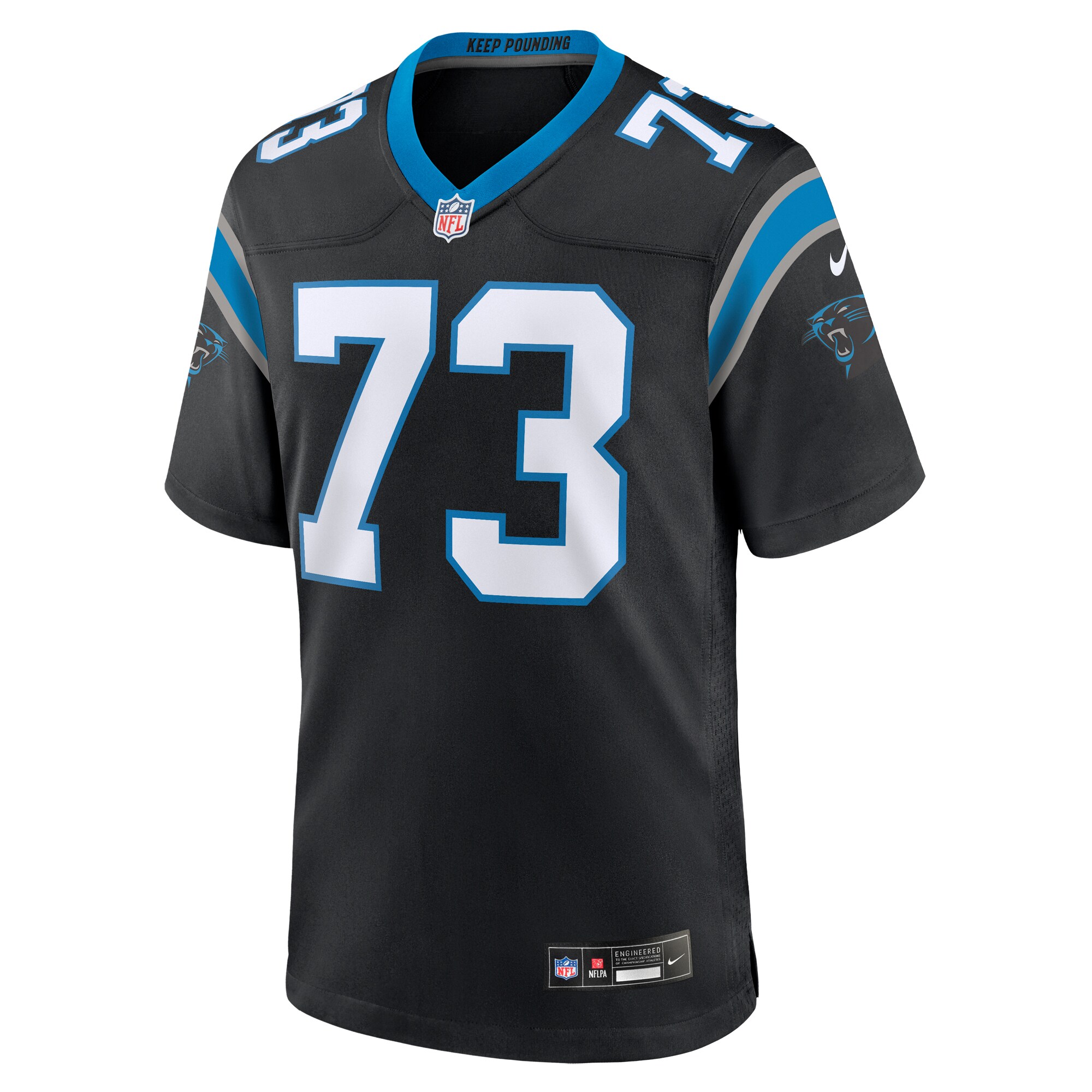 Rashard Lawrence Carolina Panthers   Game Jersey -  Black