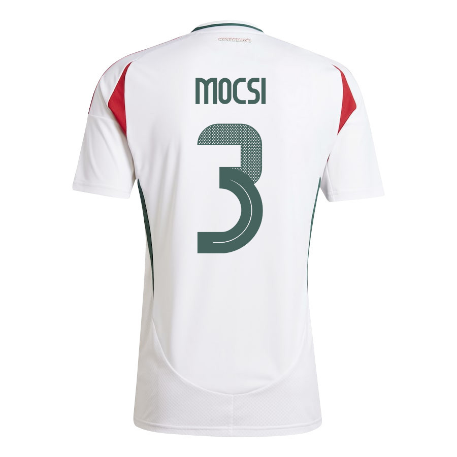 Attila Mocsi 3 Hungary National Team 2024/25 Away Men Jersey - White