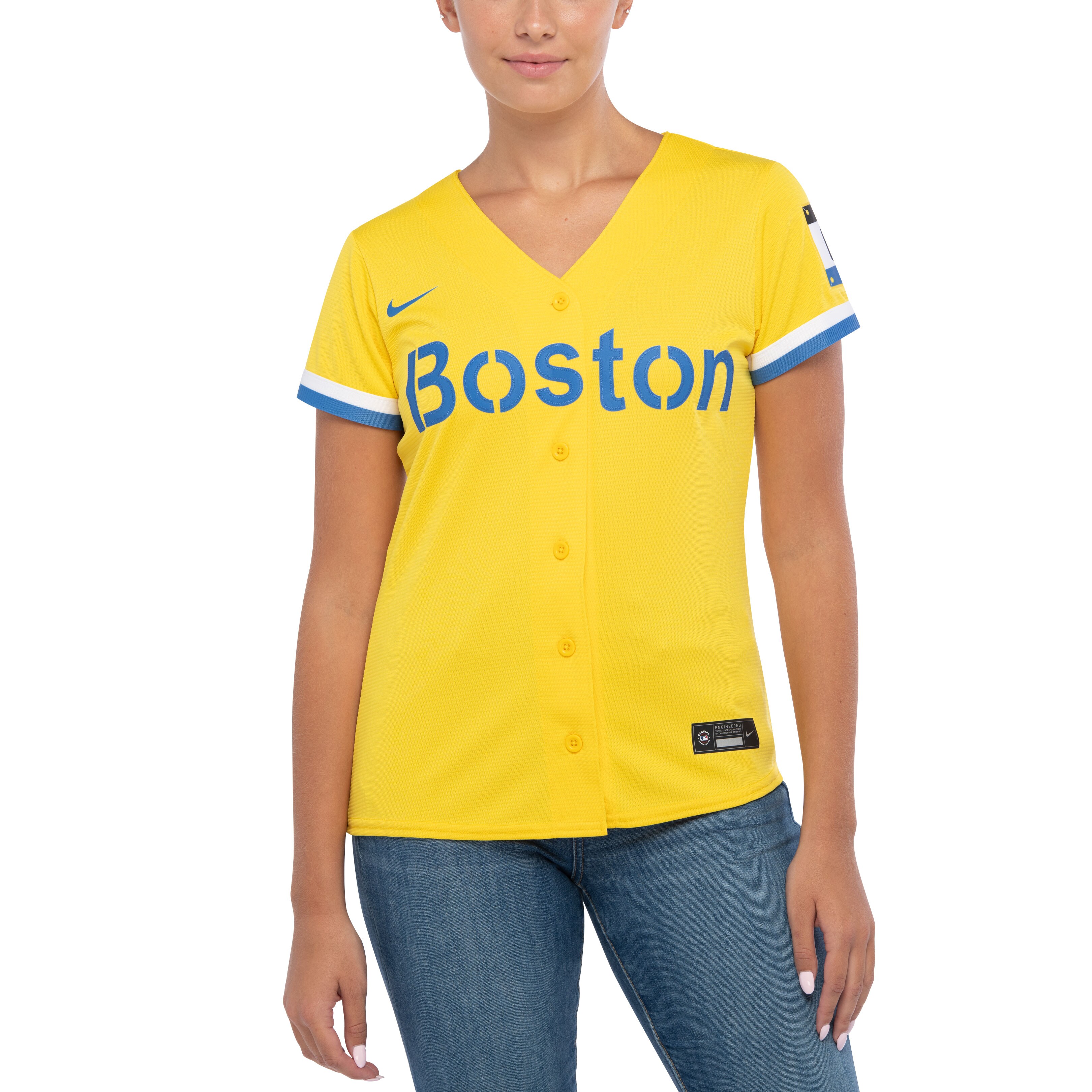 Rafael Devers Boston Red Sox  Women's City Connect Replica Player Jersey - Gold