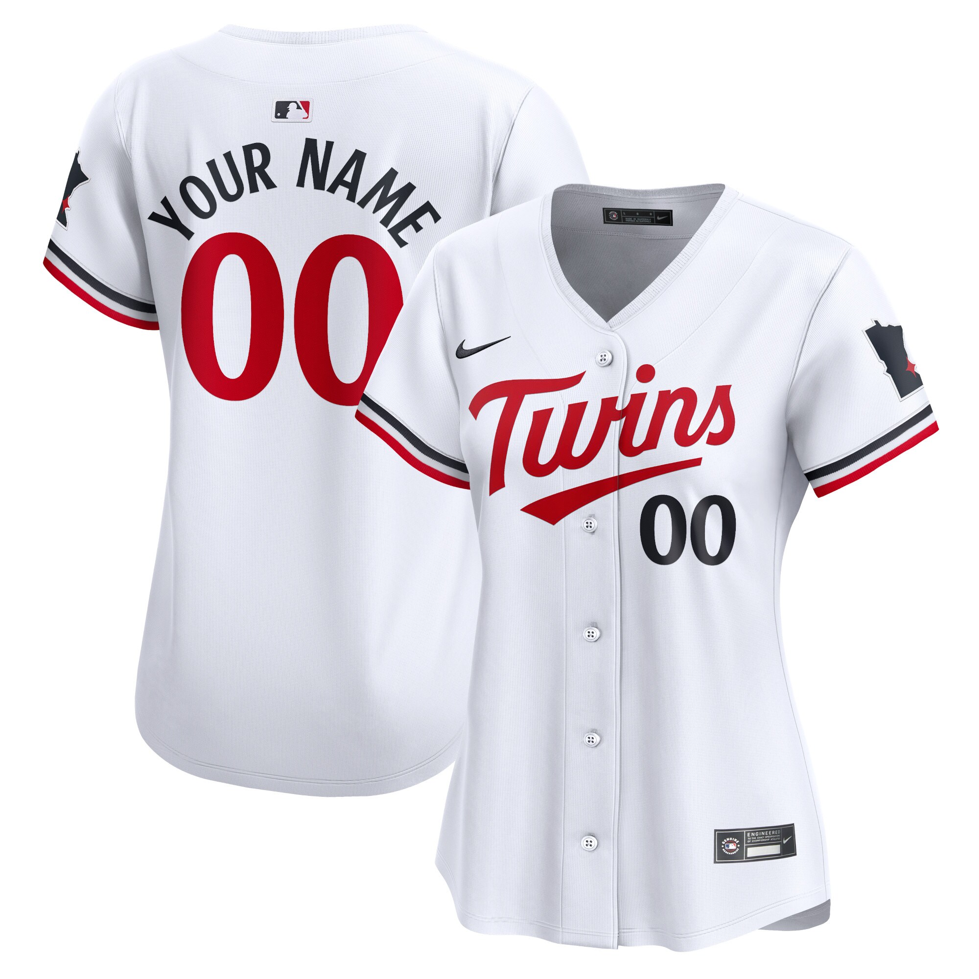 Minnesota Twins  Women's Home Limited Custom Jersey - White