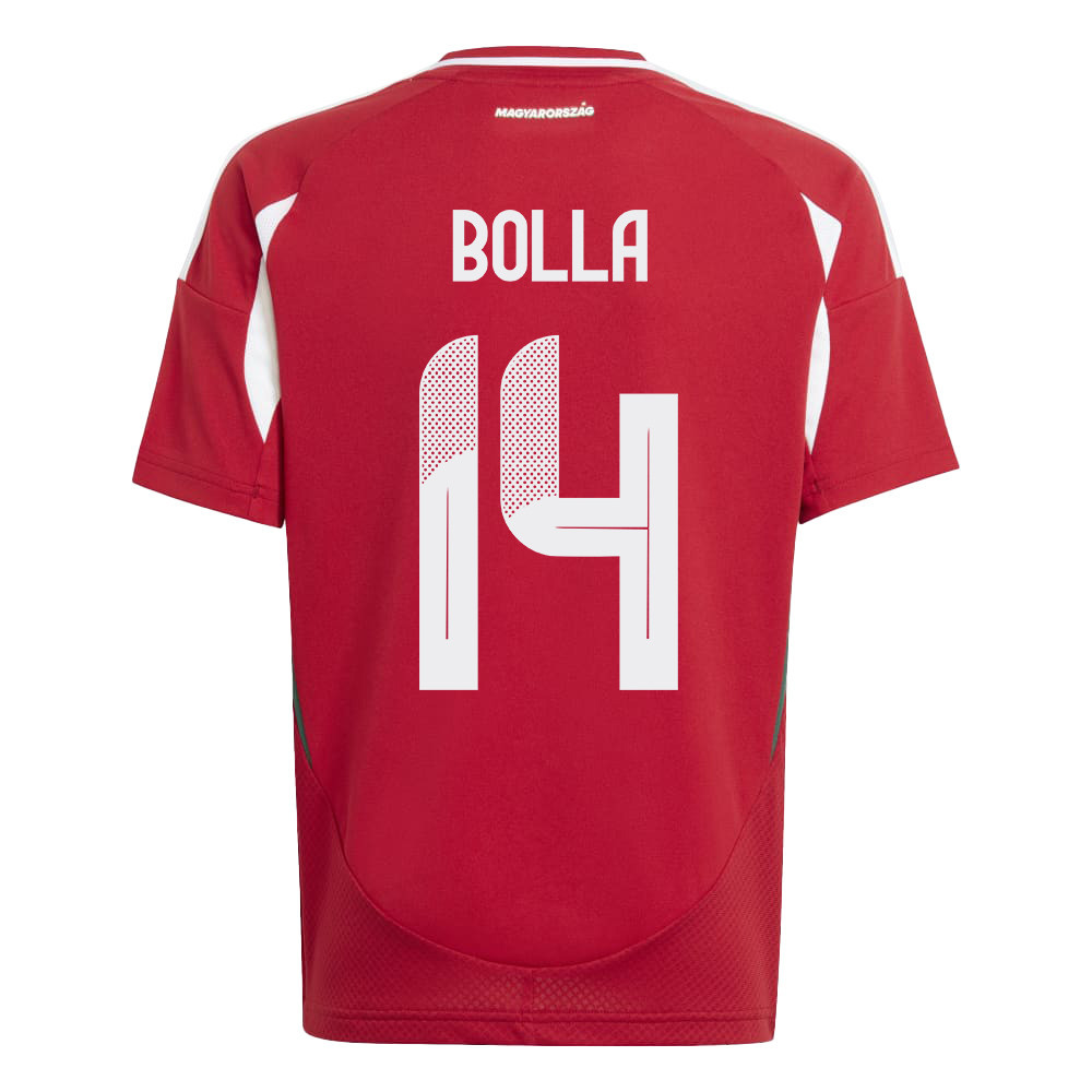 Bendegúz Bolla 14 Hungary National Team 2024/25 Home YOUTH Jersey - Red