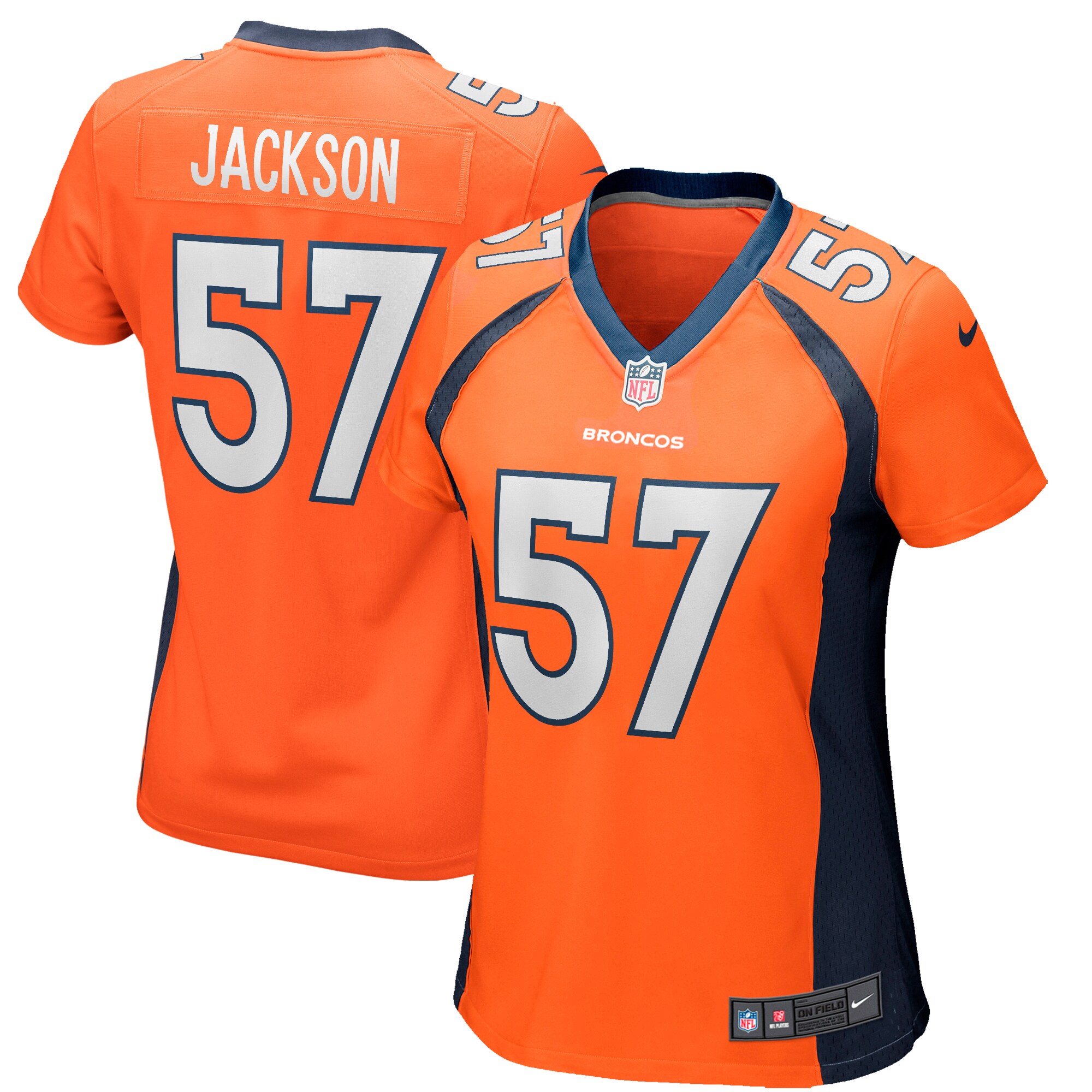 Tom Jackson Denver Broncos  Women's Game Retired Player Jersey - Orange
