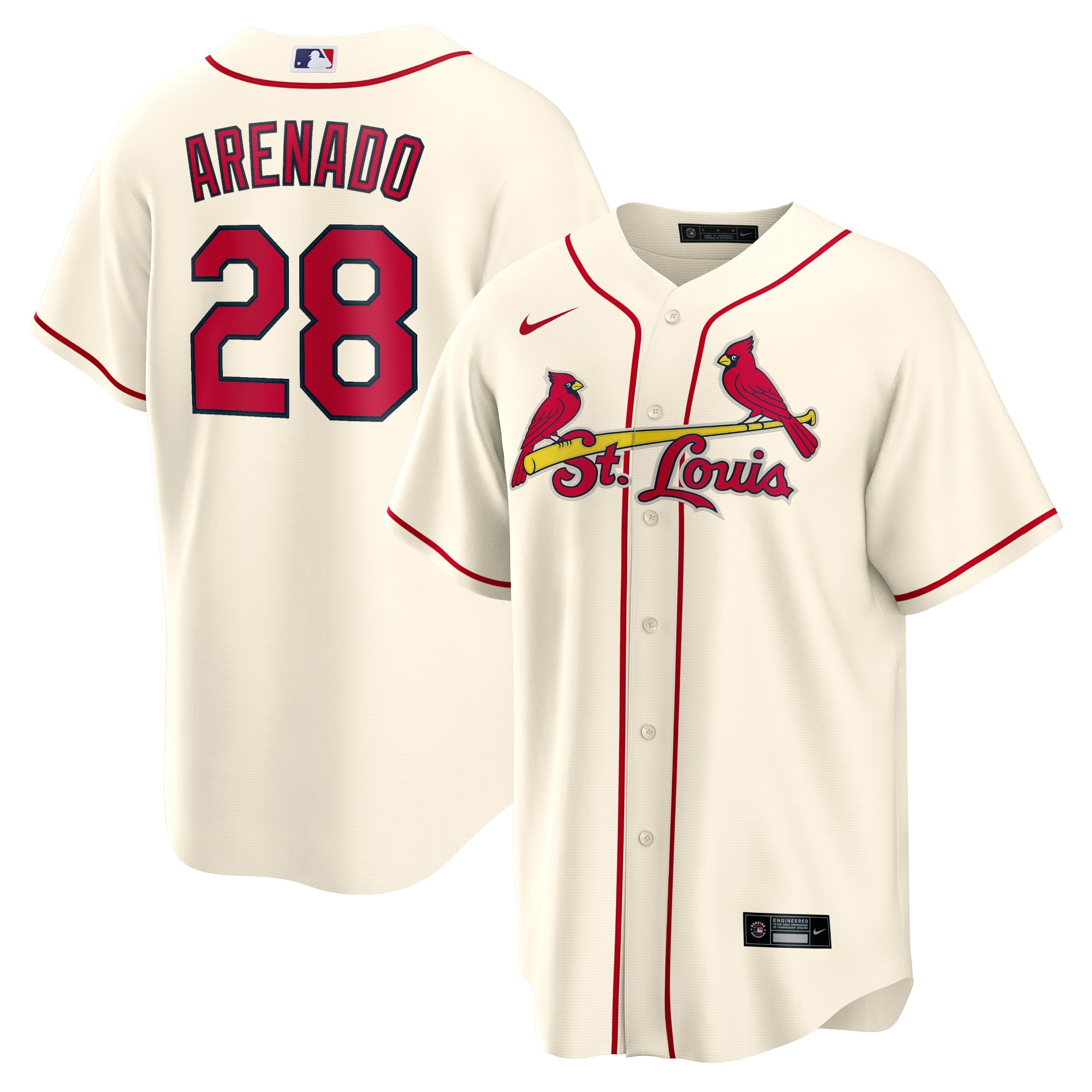Nolan Arenado St. Louis Cardinals  Alternate Official Replica Player Jersey - Cream