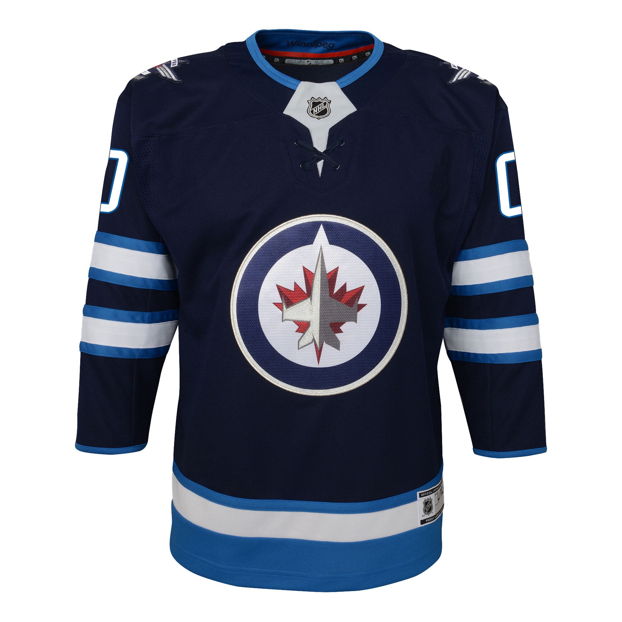 Winnipeg Jets Youth Home Premier Custom Jersey - Navy