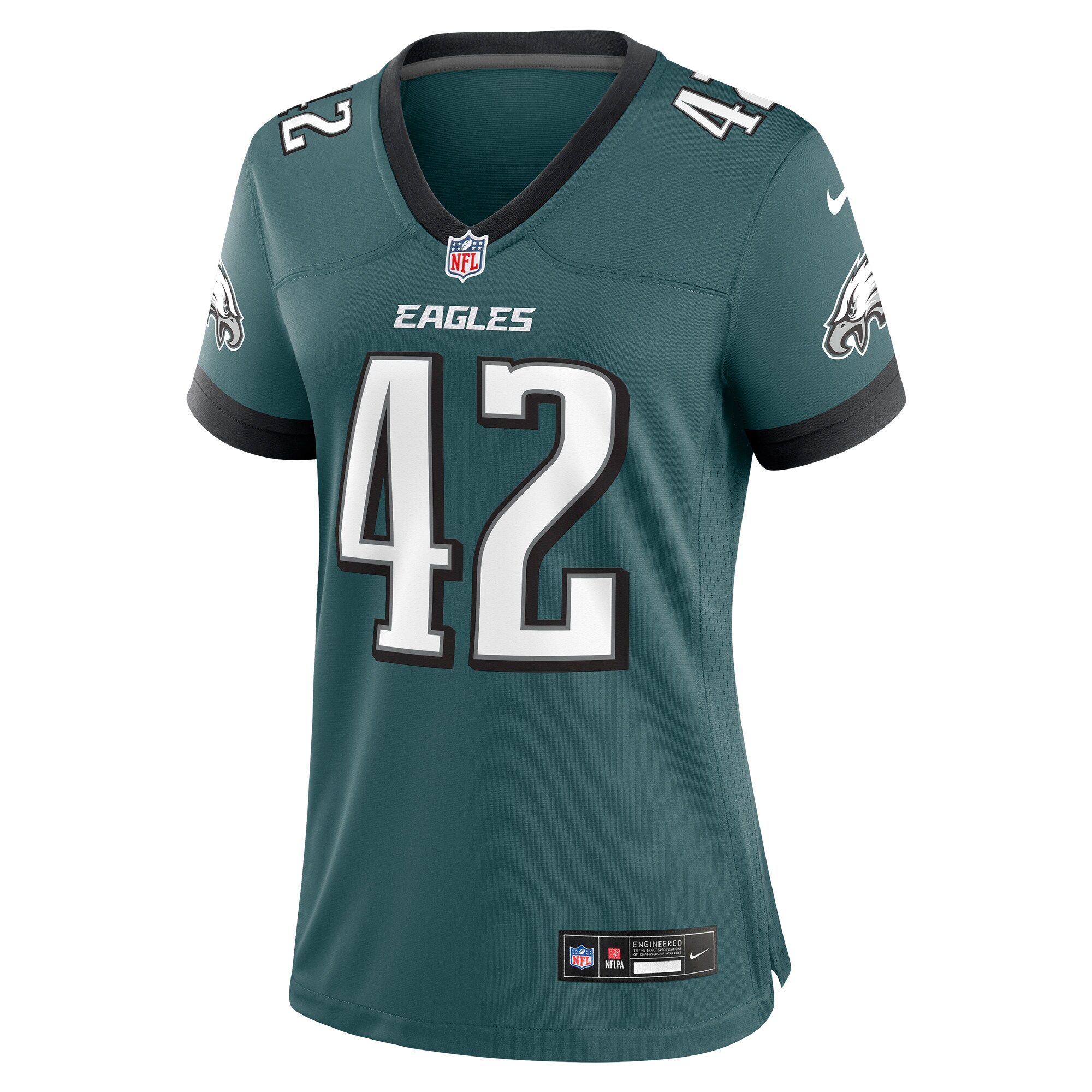 Oren Burks Philadelphia Eagles  Women's  Game Jersey - Midnight Green