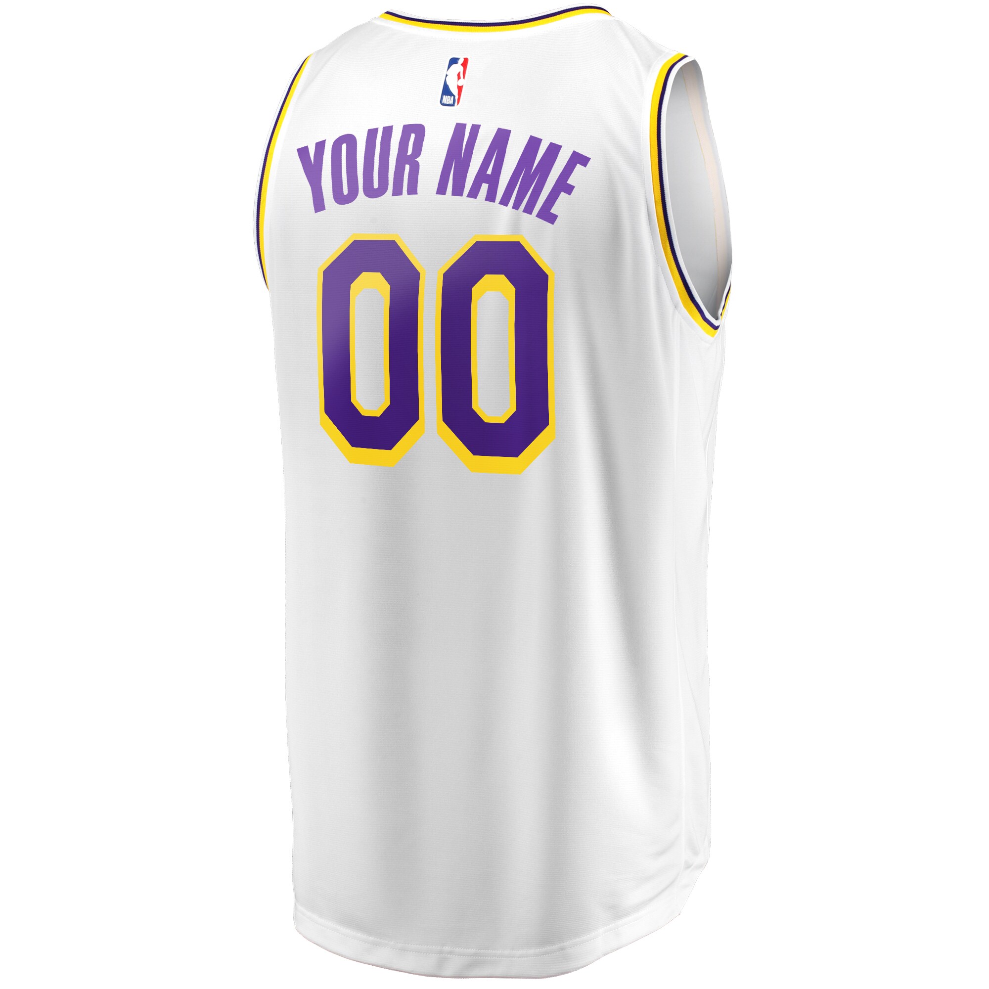 Los Angeles Lakers Fanatics Fast Break Custom Replica Jersey - Association Edition - White