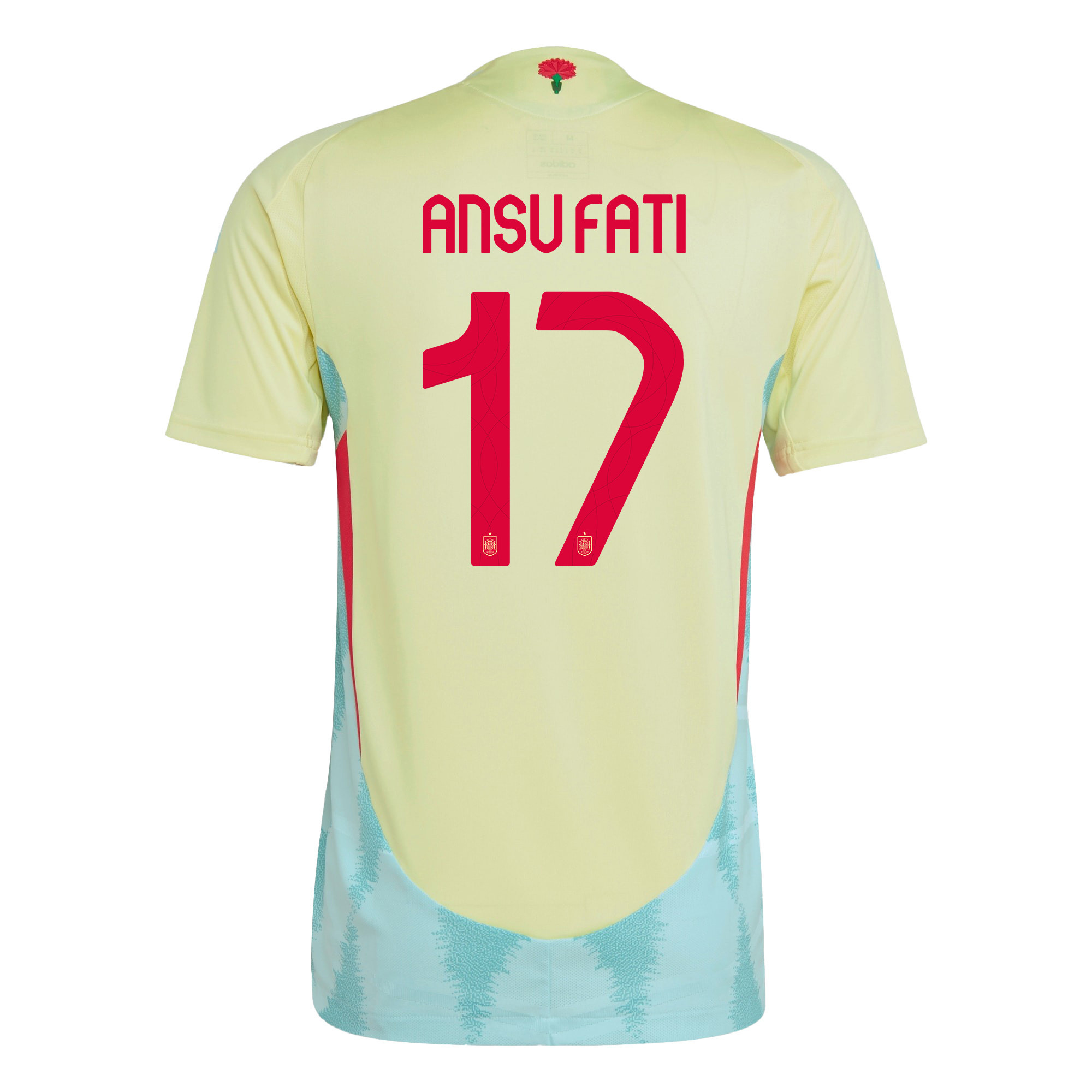 Ansu Fati 17 Spain National Team 2024 Away Men Jersey - Yellow