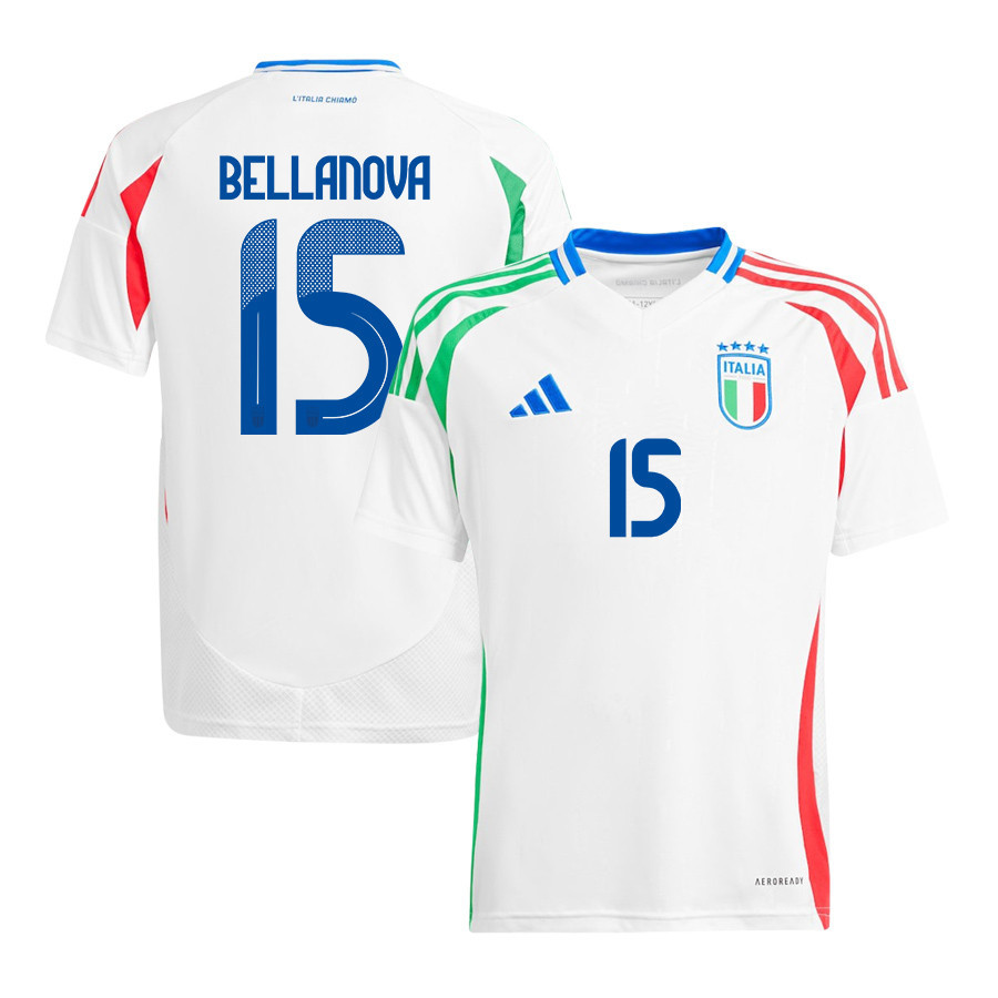 Raoul Bellanova 15 Italy National Team 2024/25 Away YOUTH Jersey - White