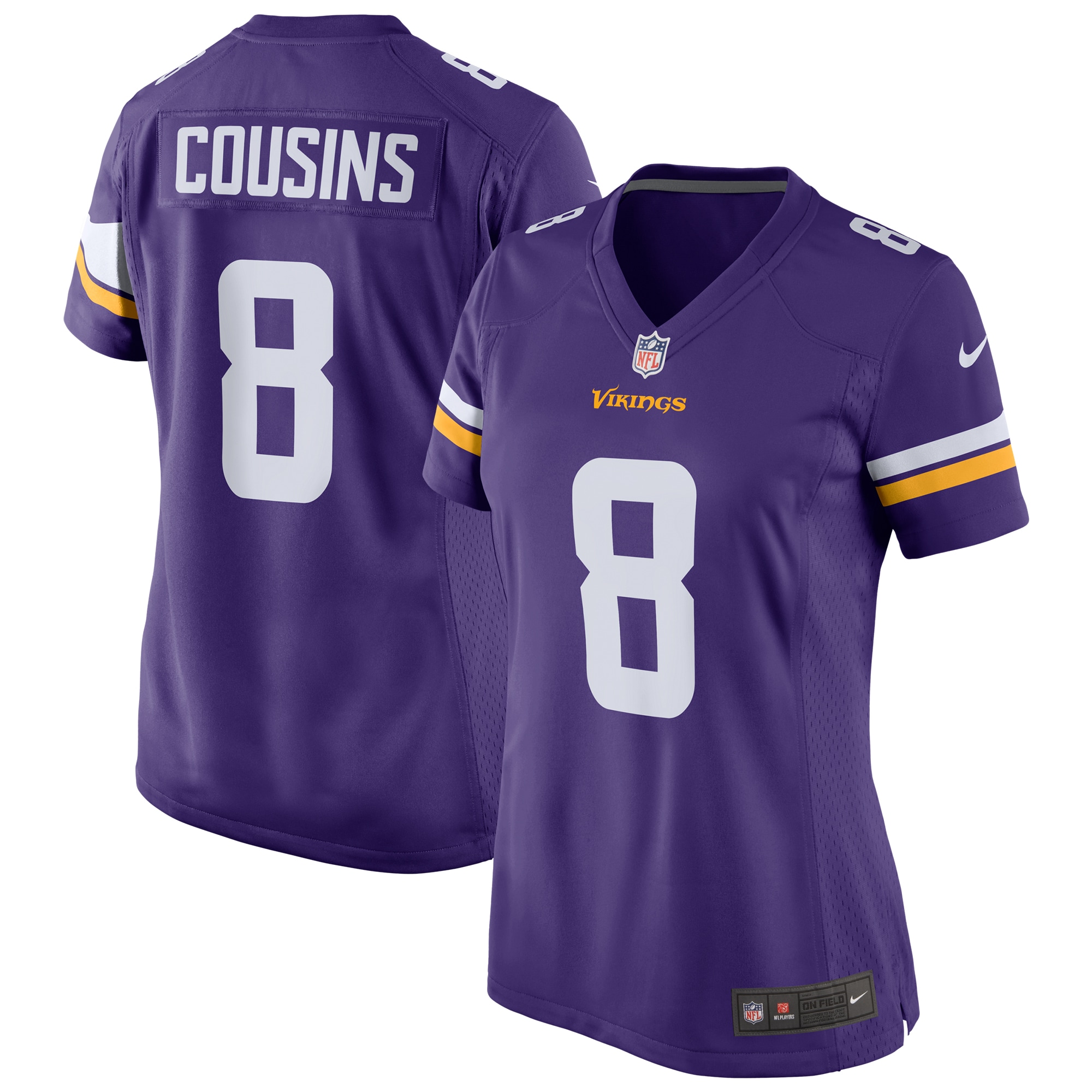 Kirk Cousins Minnesota Vikings  Women's Player Jersey - Purple