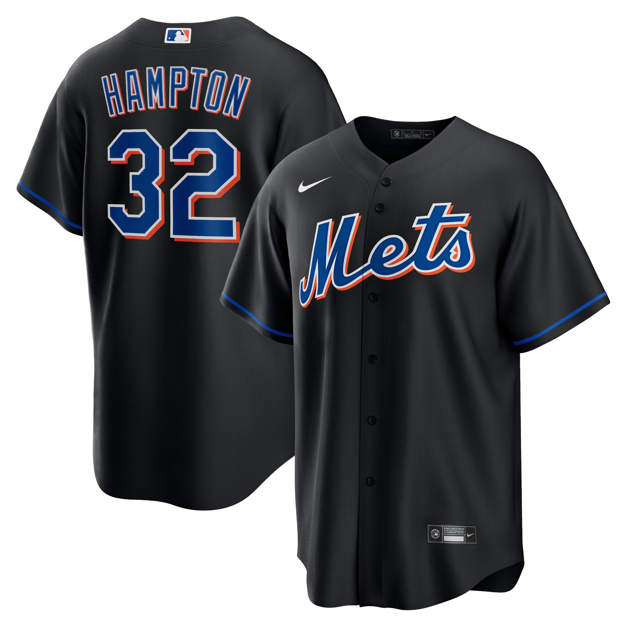Mike Hampton New York Mets  2022 Alternate Replica Player Jersey - Black