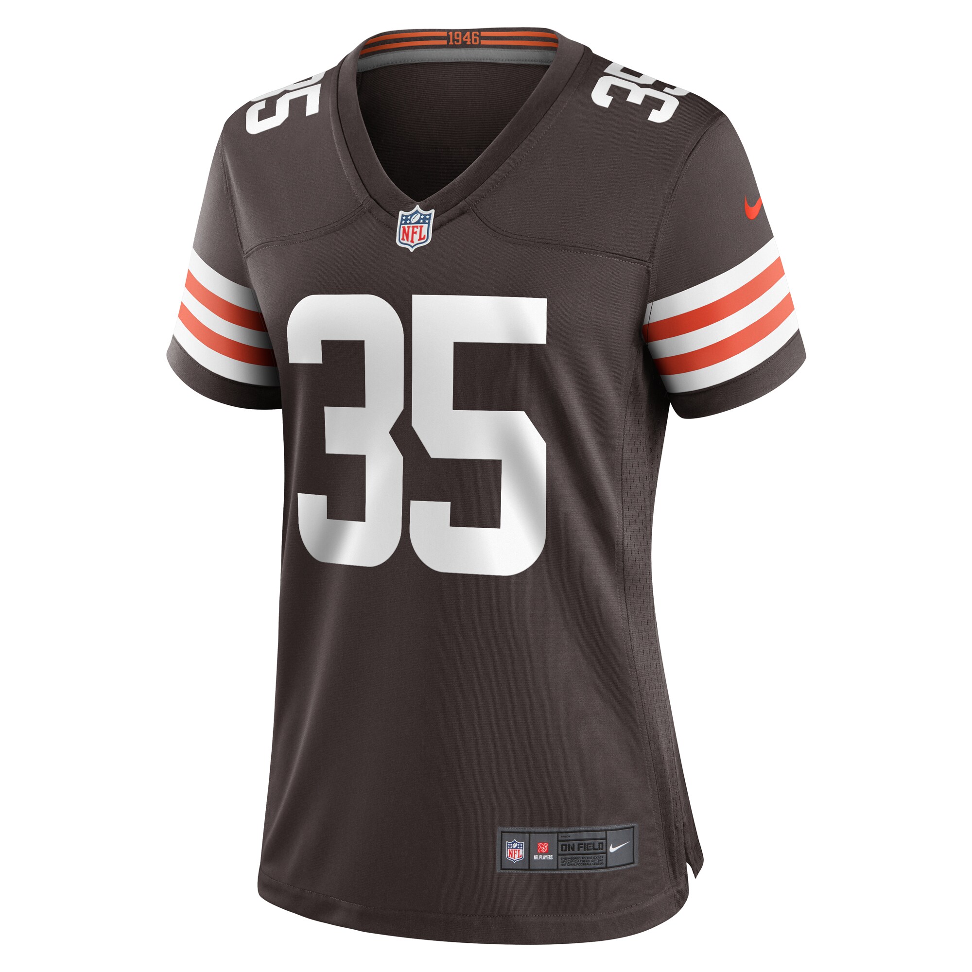 Charlie Thomas Cleveland Browns  Women's Team Game Jersey -  Brown