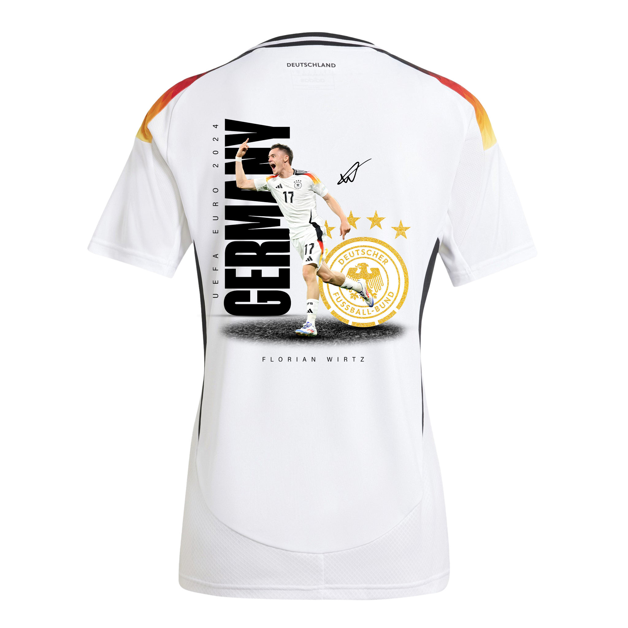 Florian Wirtz 17 Signed Game-changer Germany National Team 2024 Home WOMEN Jersey - White