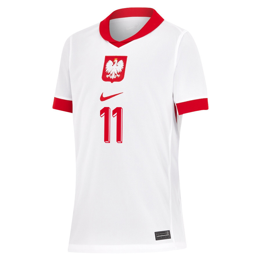 Kamil Grosicki 11 Poland National Team 2024/25 Home YOUTH Jersey - White