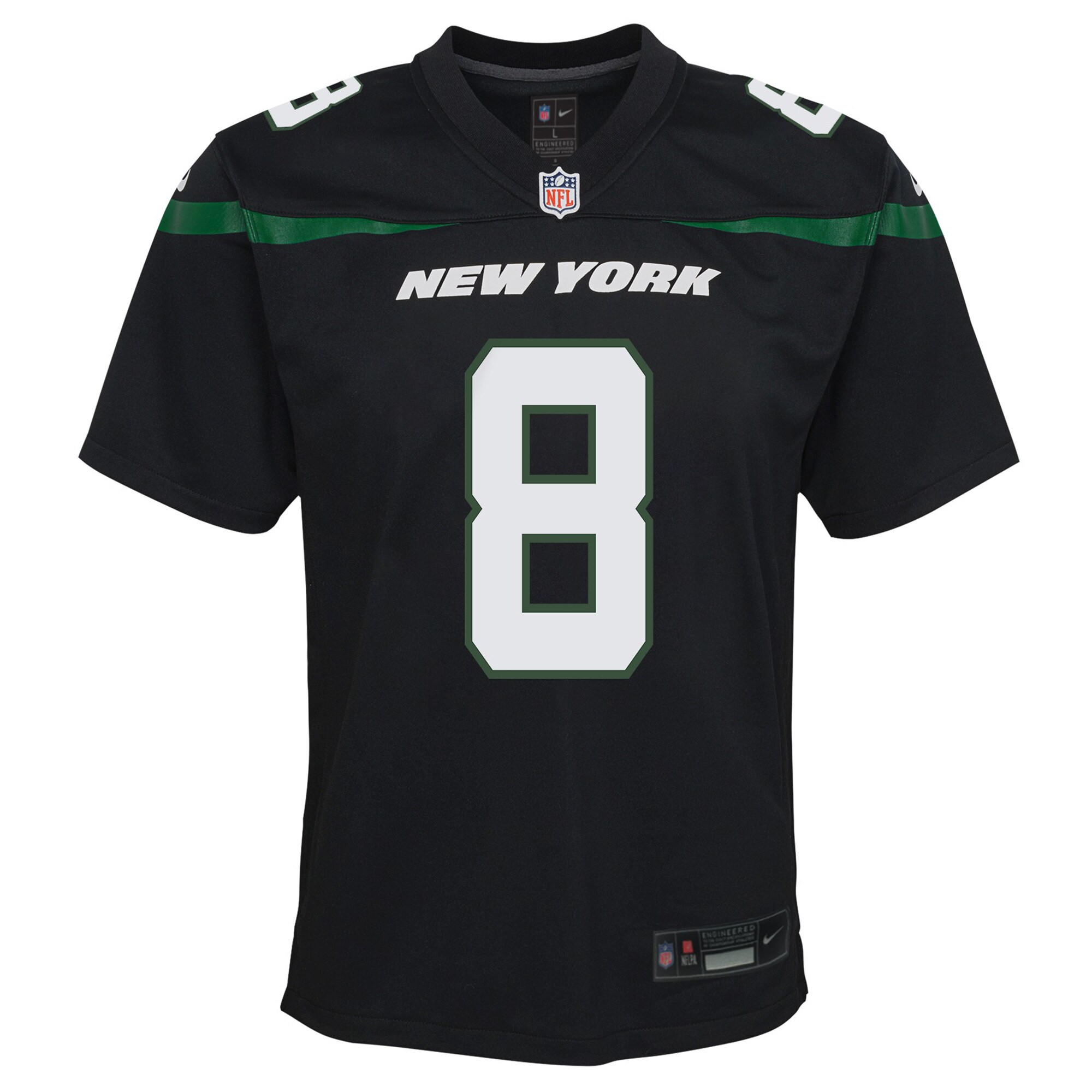 Aaron Rodgers New York Jets  Youth Game Jersey - Black