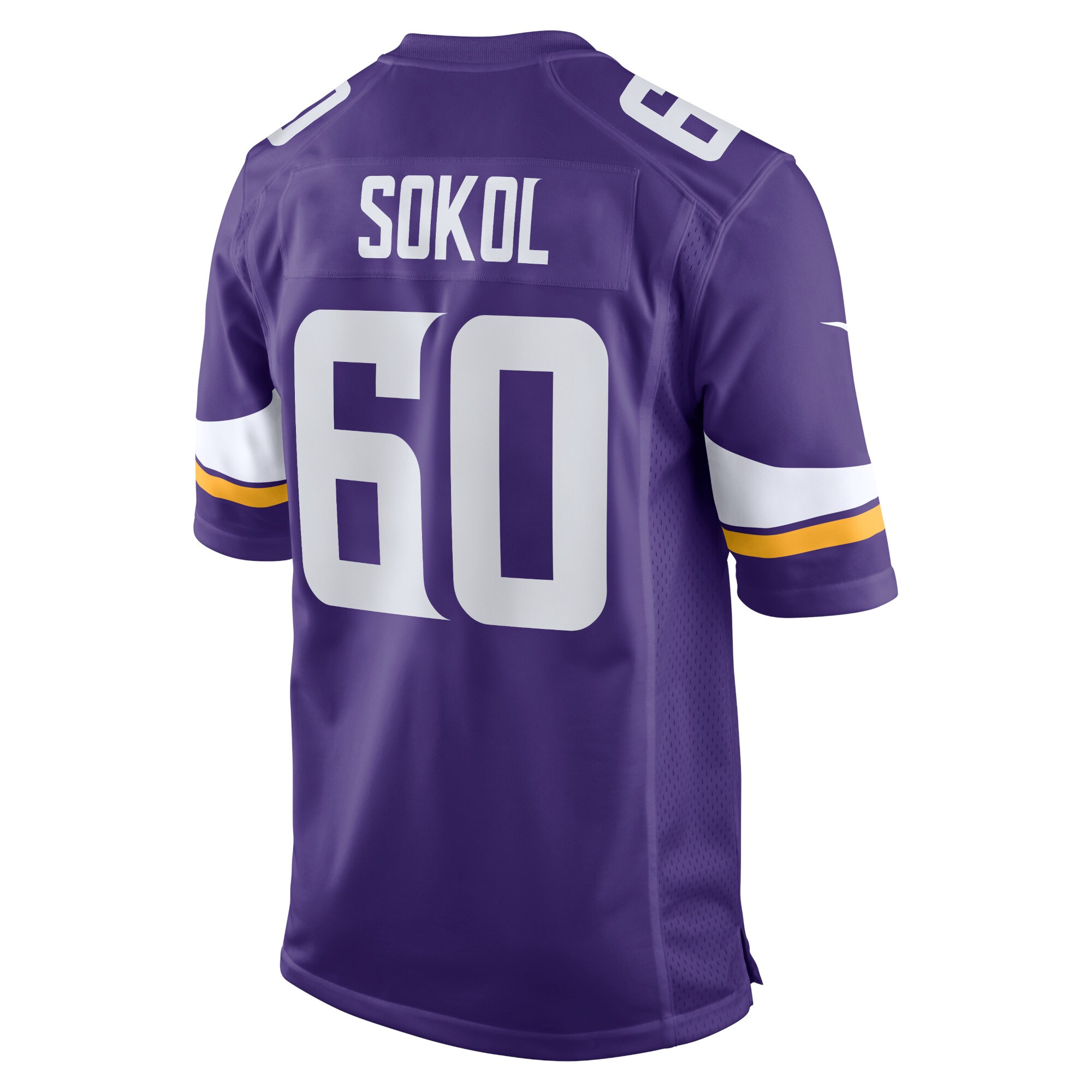 Josh Sokol Minnesota Vikings  Home Game Player Jersey - Purple