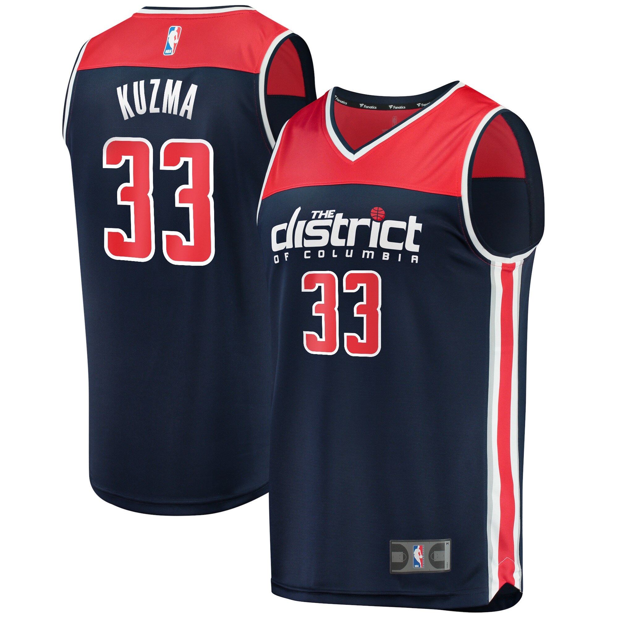 Kyle Kuzma Washington Wizards Fanatics Youth Fast Break Player Jersey Navy - Statement Edition