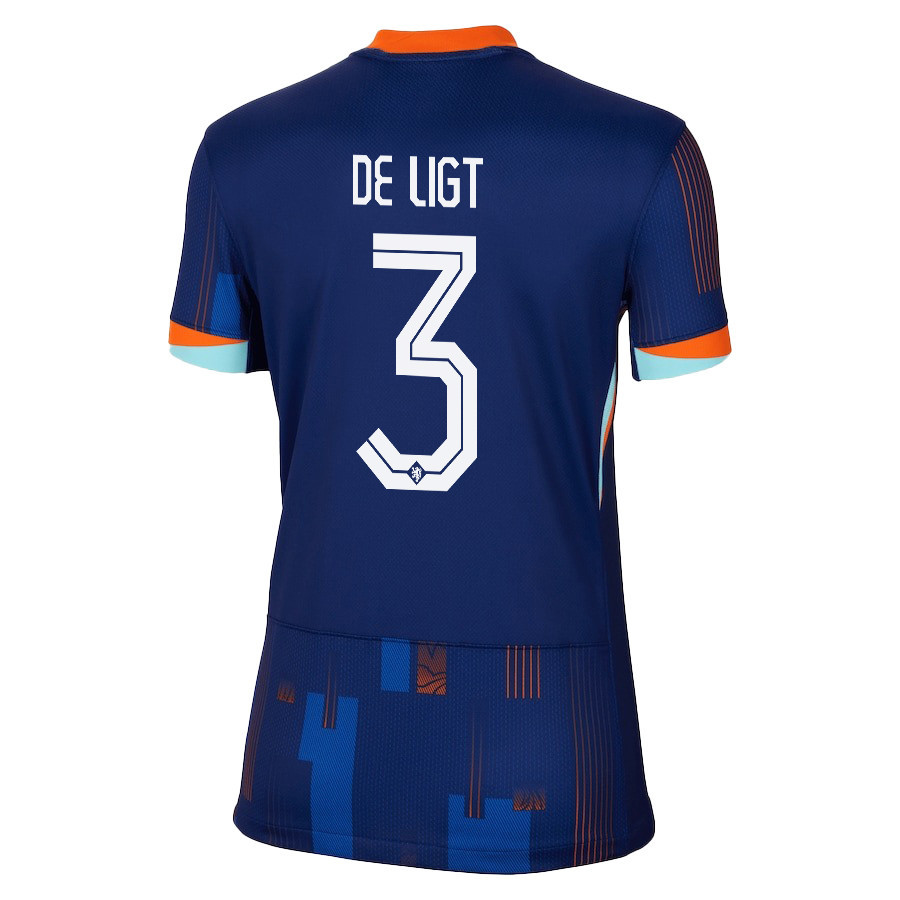Matthijs De Ligt 3 Netherlands National Team 2024/25 Away WOMEN Jersey - Navy