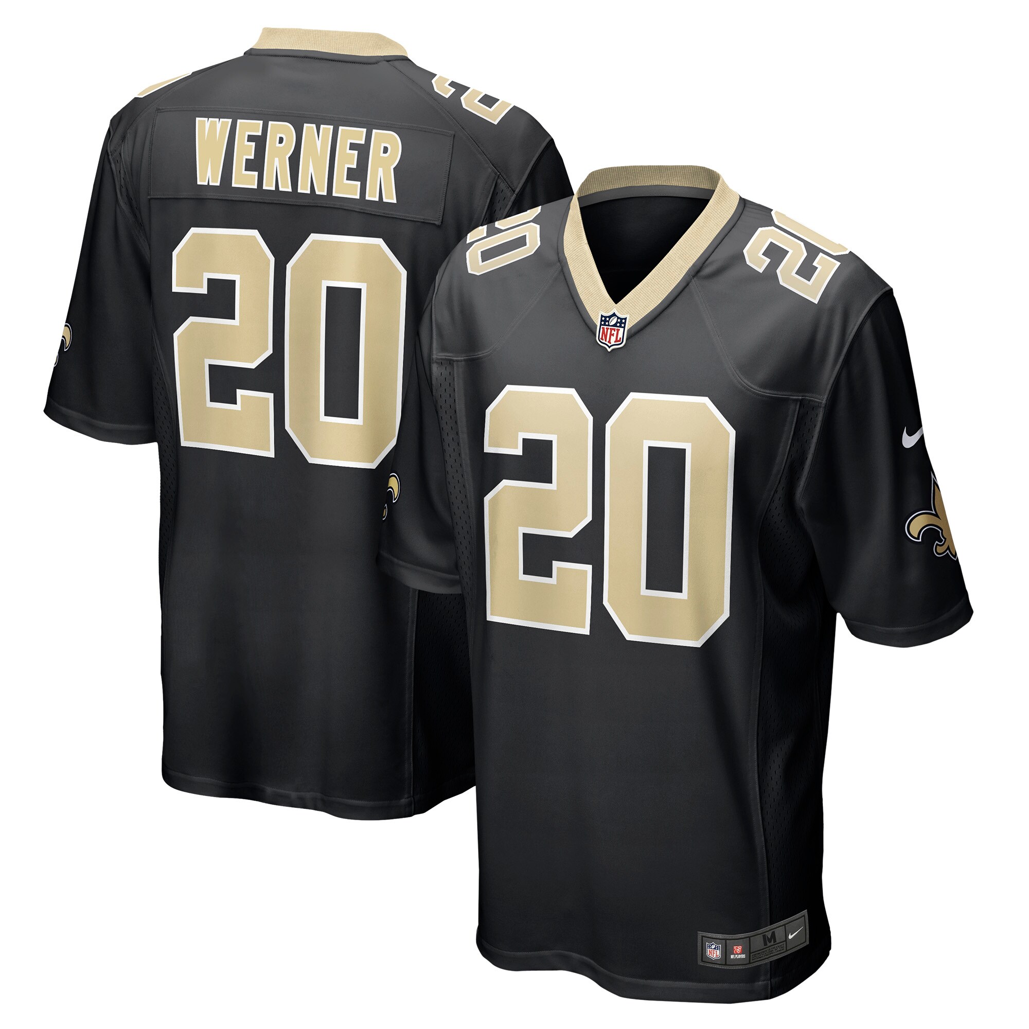 Pete Werner New Orleans Saints  Game Jersey - Black