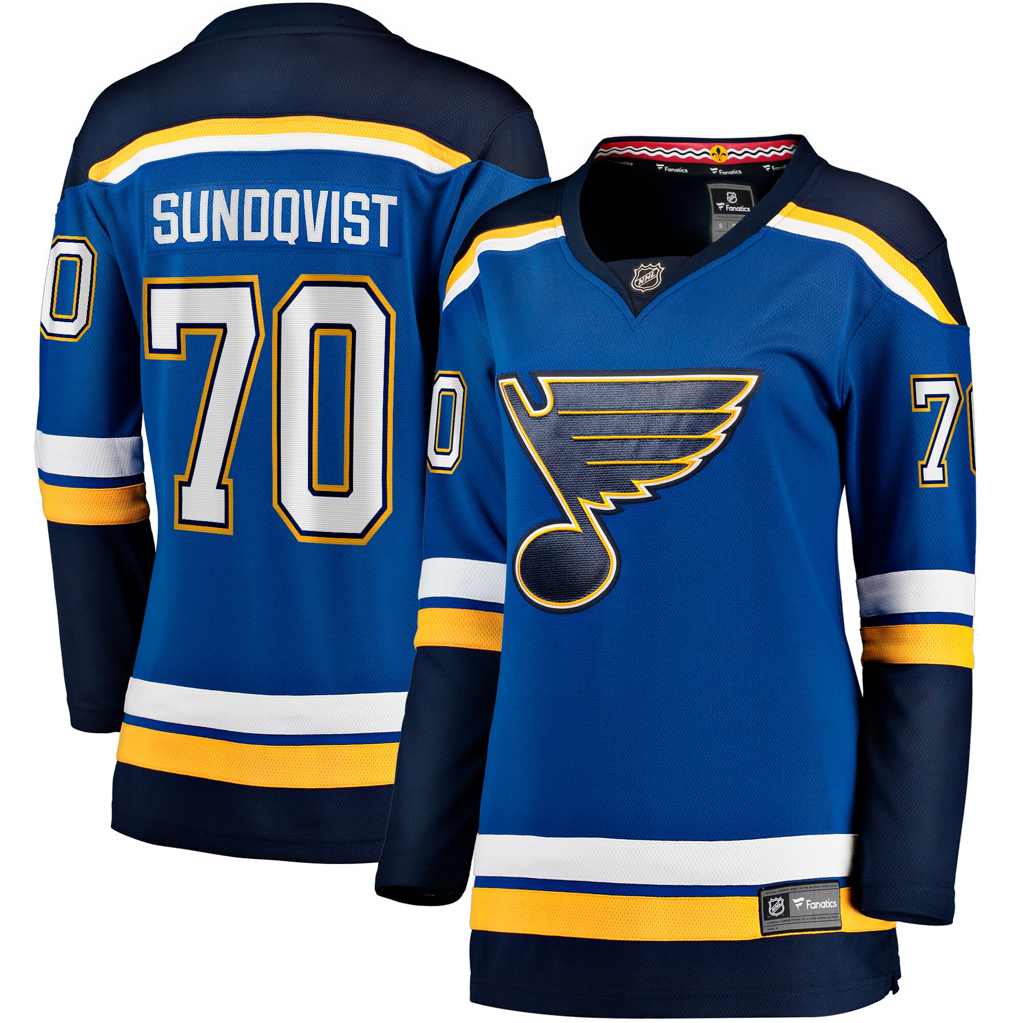 Oskar Sundqvist St. Louis Blues Fanatics Women's Home Breakaway Player Jersey - Blue