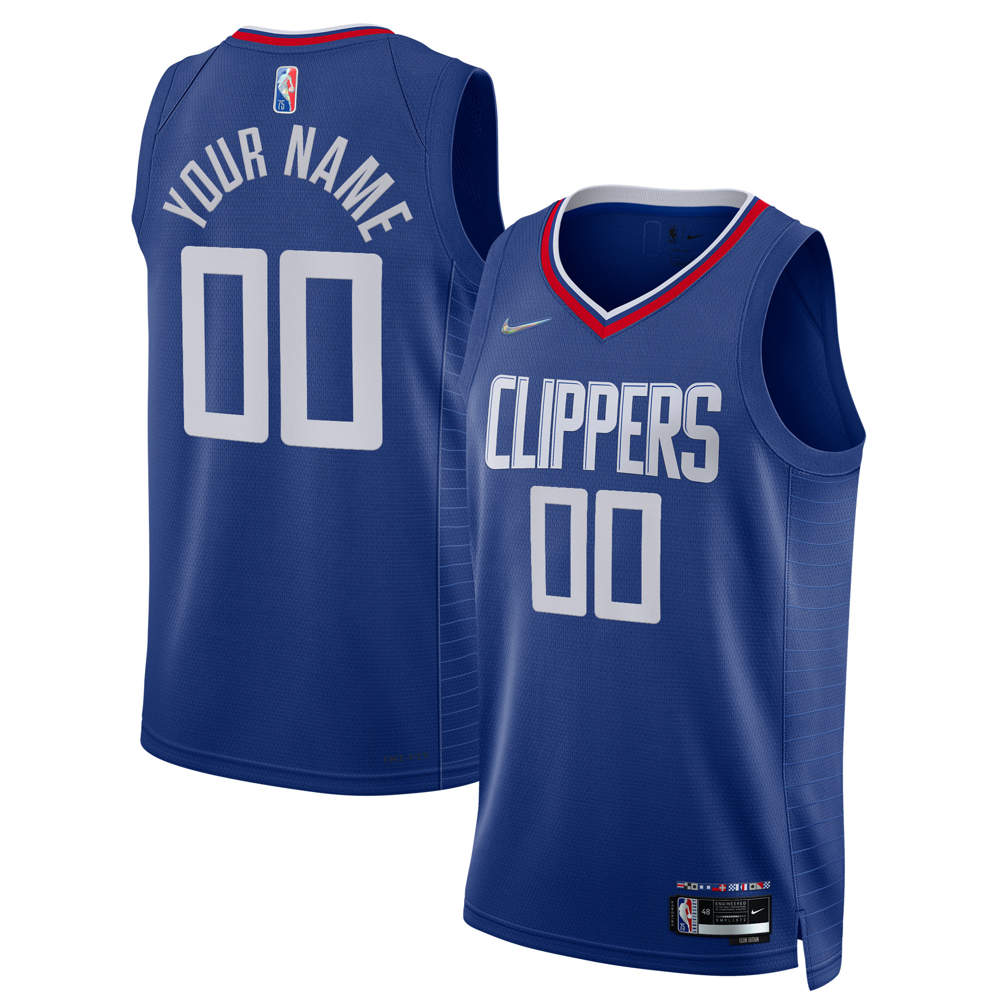 LA Clippers  2021\/22 Diamond Swingman Custom Jersey - Icon Edition - Royal