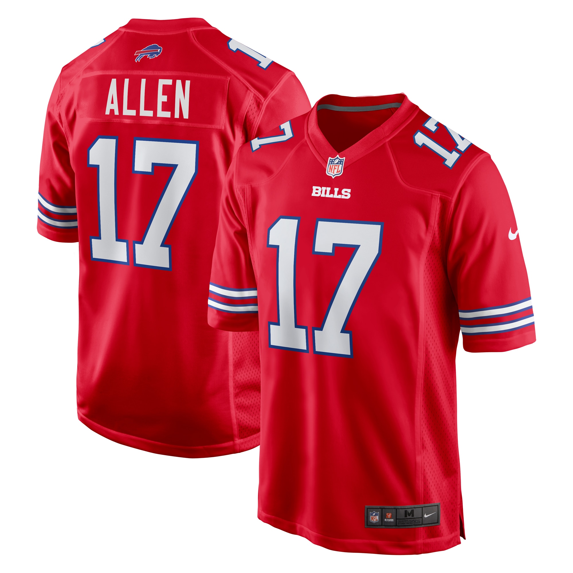 Josh Allen Buffalo Bills  Alternate Game Jersey - Red