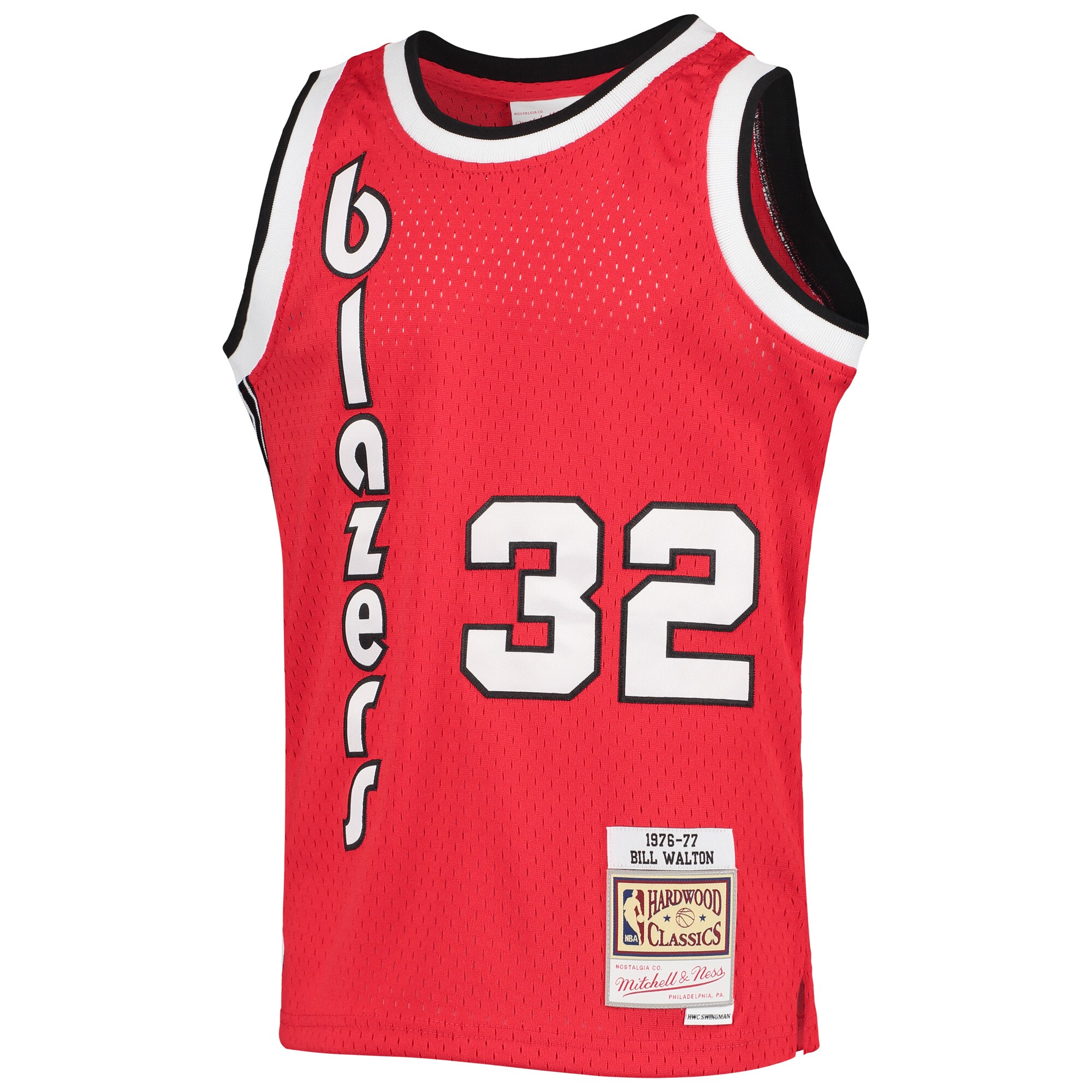 Bill Walton Portland Trail Blazers Mitchell & Ness Youth 1976\/77 Hardwood Classics Swingman Jersey - Black