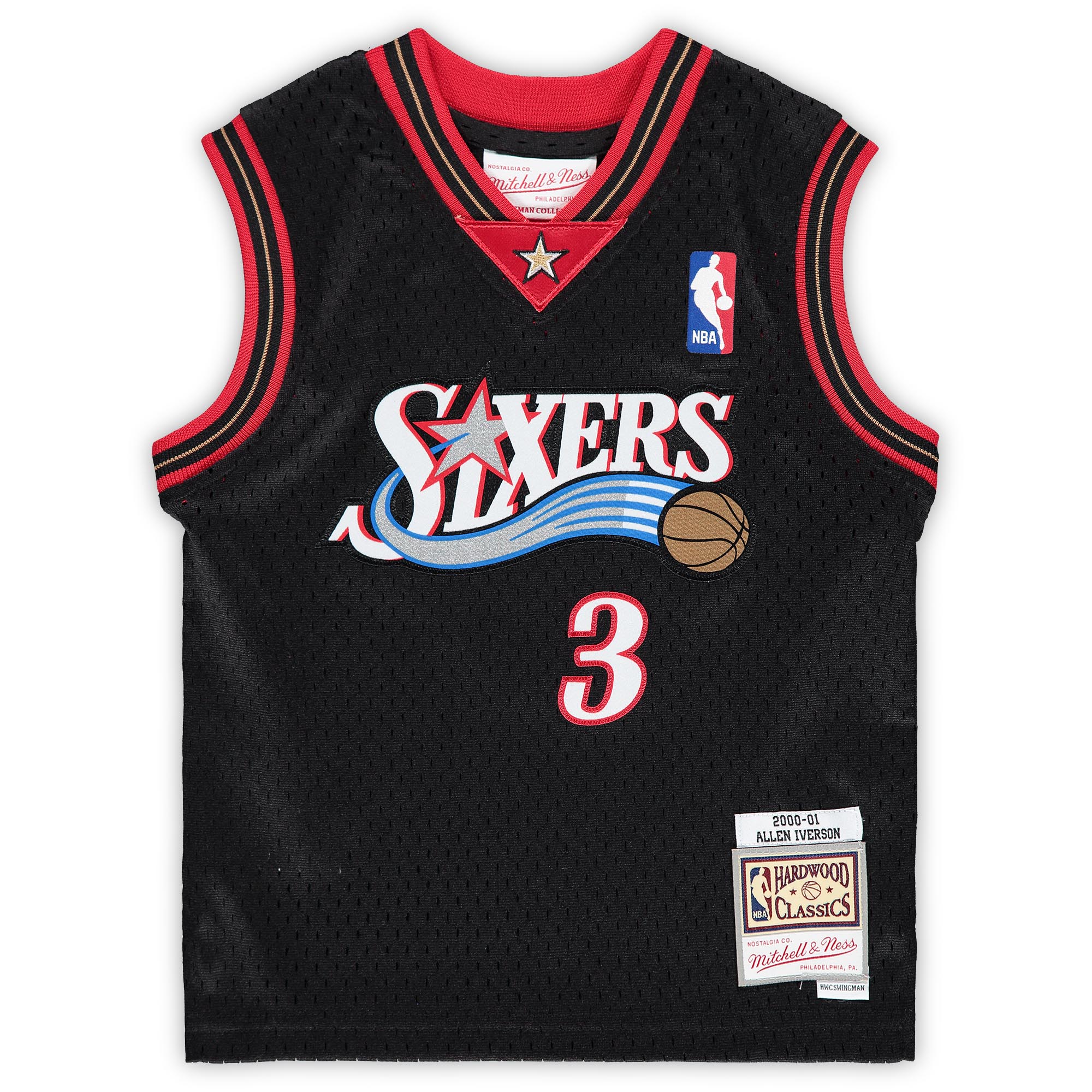 Allen Iverson Philadelphia 76ers Mitchell & Ness Infant 2000\/01 Hardwood Classics Retired Player Jersey - Black