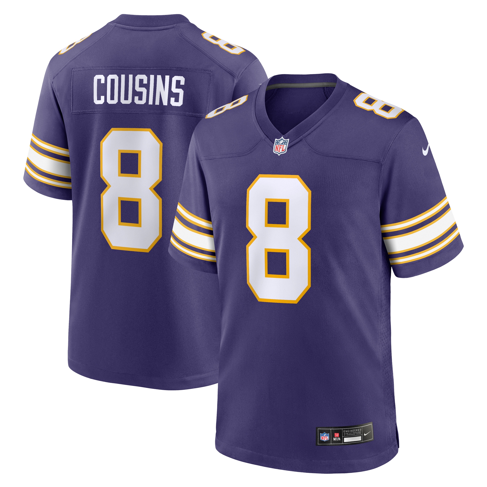 Kirk Cousins Minnesota Vikings  Classic Player Game Jersey - Purple