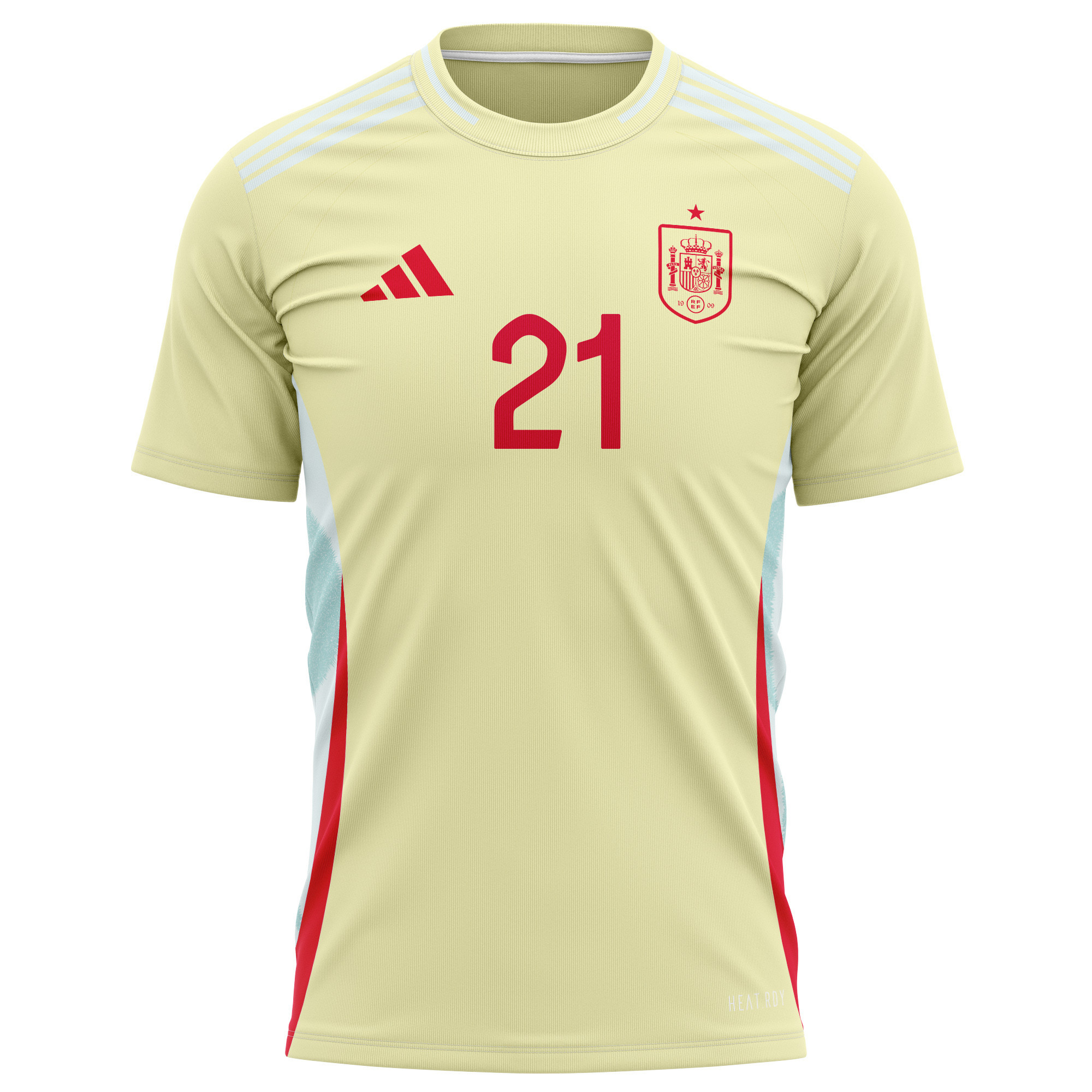 Aleix García 21 Spain National Team 2024 Away Kits AOP T-shirt - Yellow