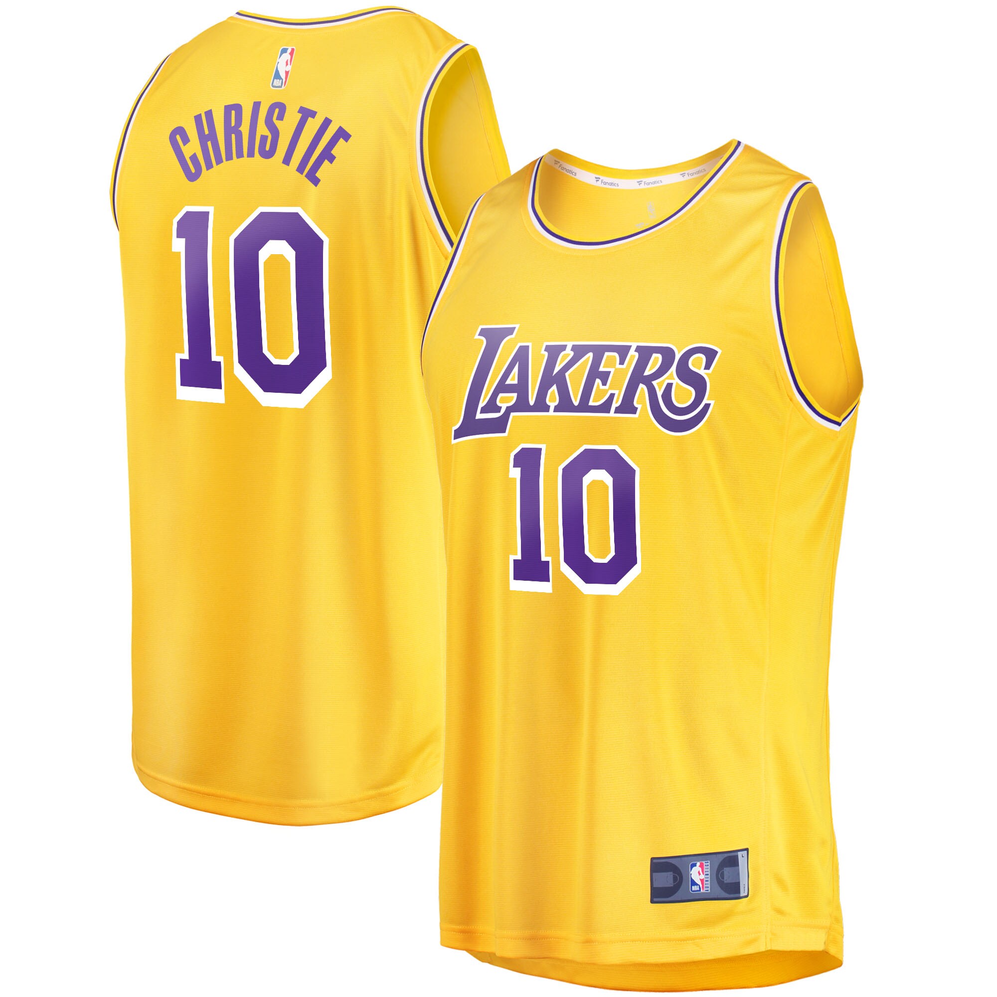 Max Christie Los Angeles Lakers Fanatics Fast Break Replica Jersey - Icon Edition - Gold