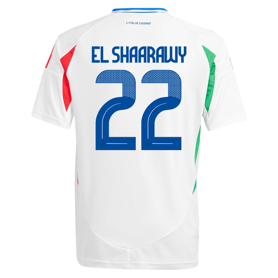 Stephan El Shaarawy 22 Italy National Team 2024/25 Away YOUTH Jersey - White