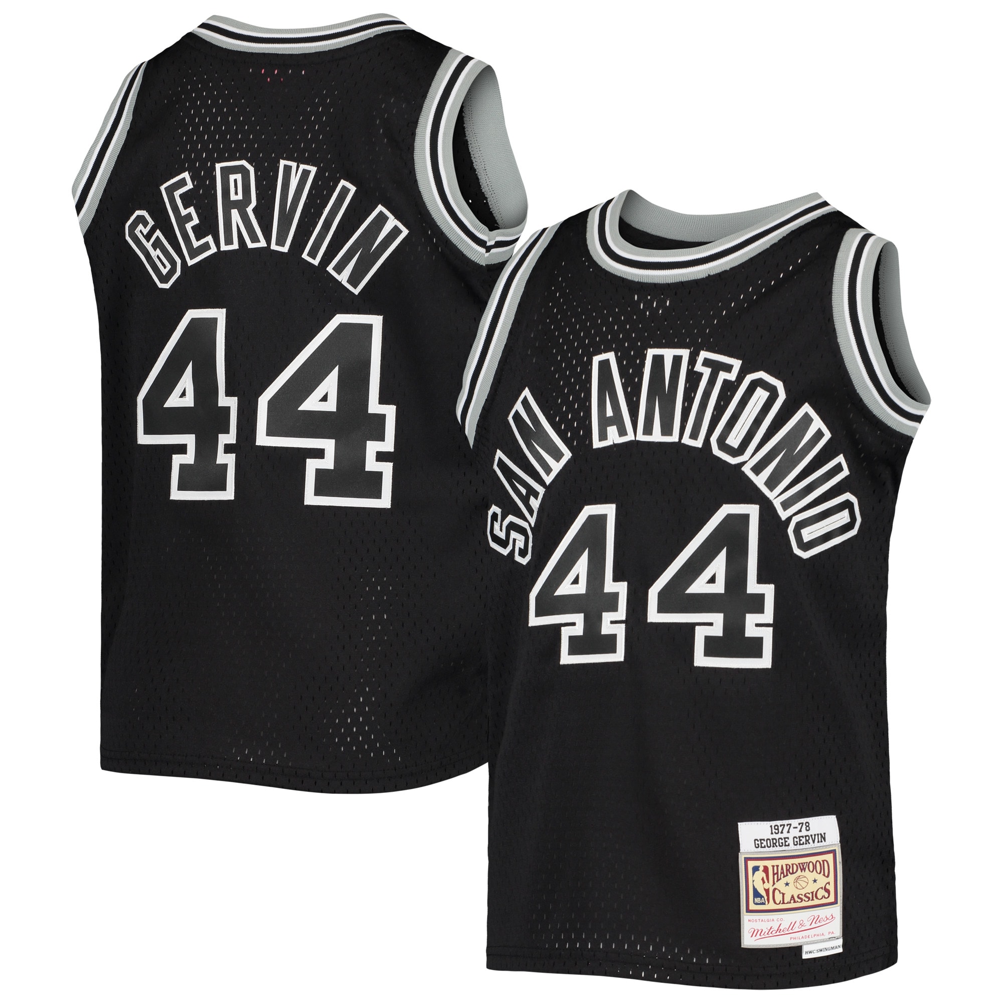 George Gervin San Antonio Spurs Mitchell & Ness Youth 1978\/79 Hardwood Classics Swingman Jersey - Black