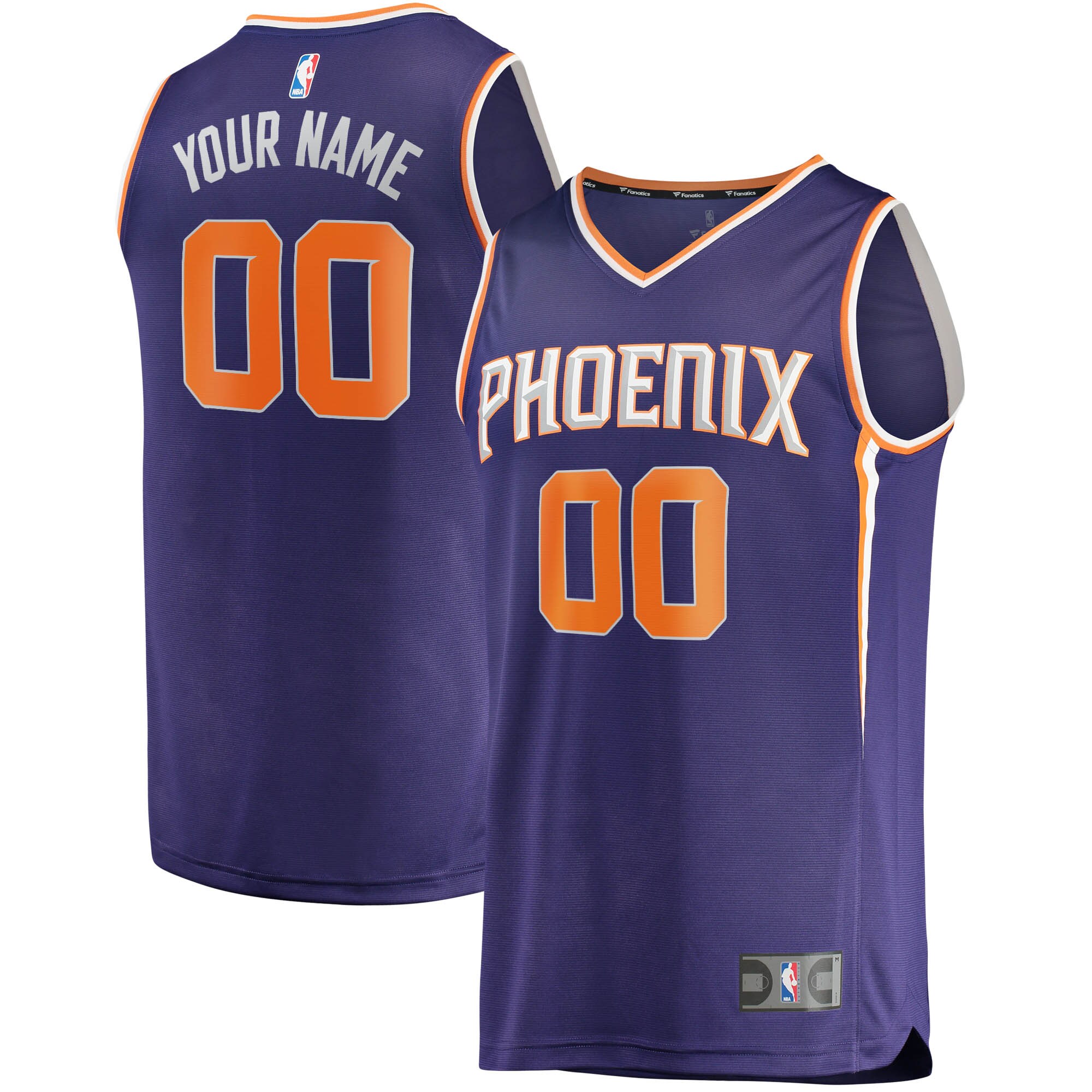 Phoenix Suns Fanatics Fast Break Custom Replica Jersey Purple - Icon Edition