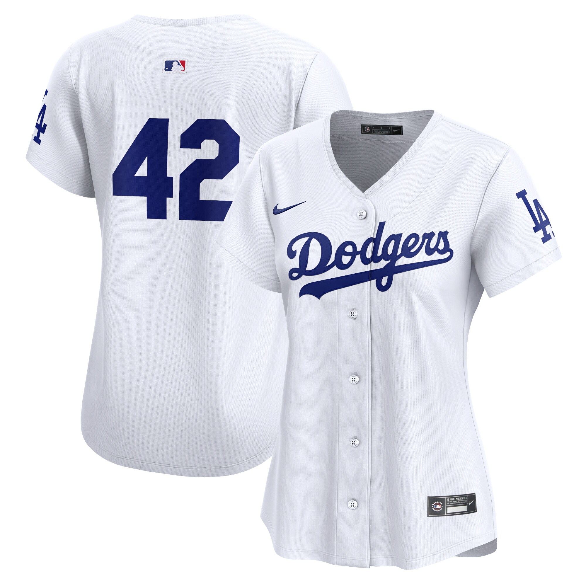 Los Angeles Dodgers  Women's 2024 Jackie Robinson Day Home Limited Jersey\u00c2\u00a0\u00e2\u20ac\u201c White