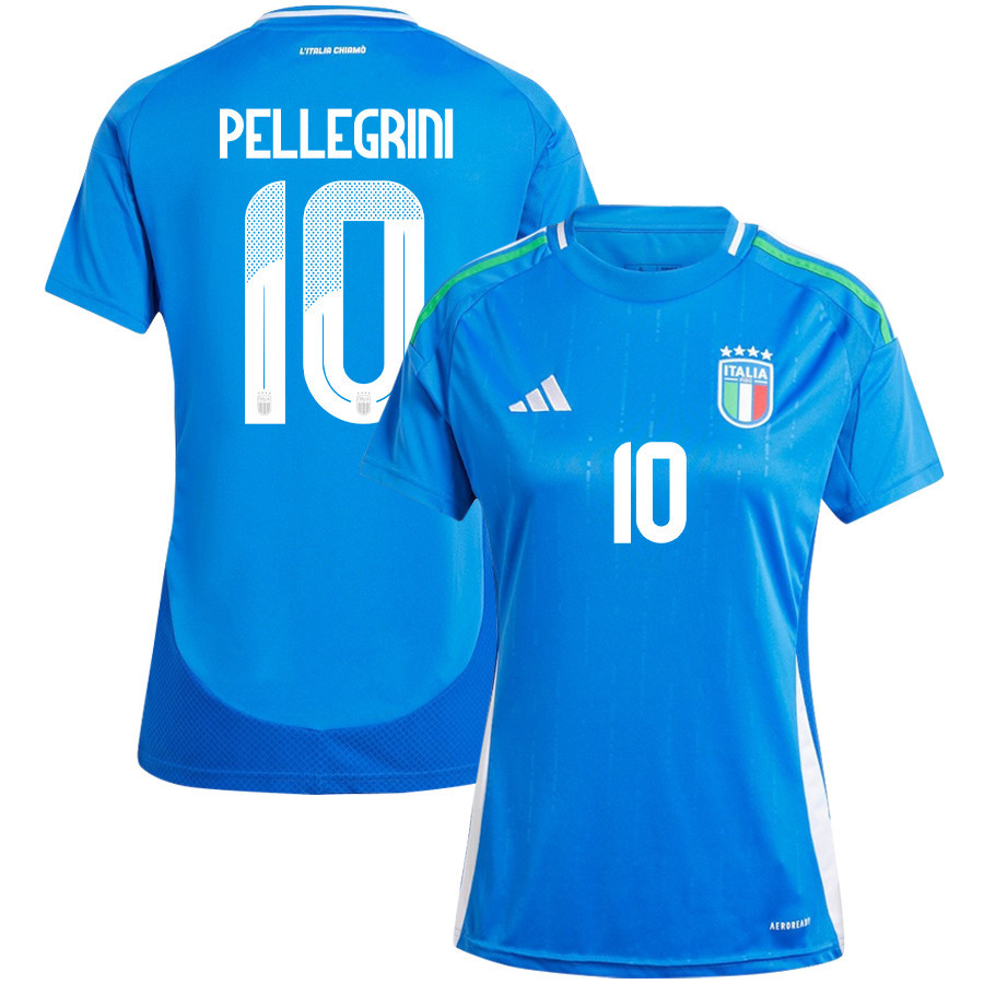 Lorenzo Pellegrini 10 Italy National Team 2024/25 Home Women Jersey - Blue