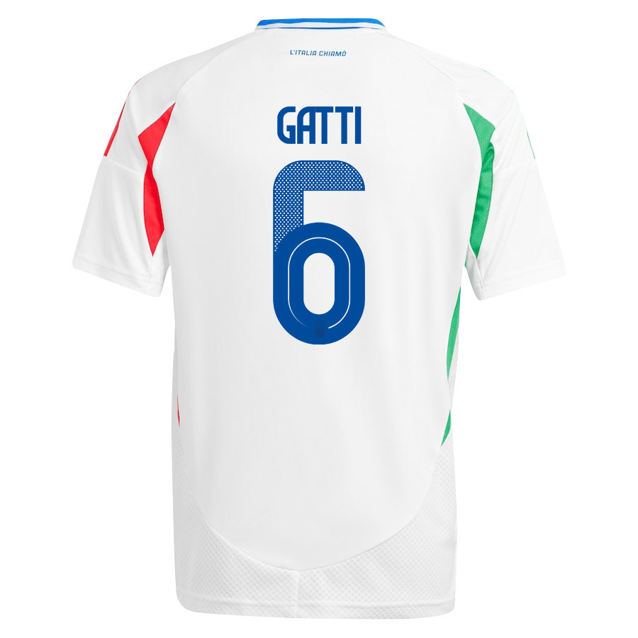 Federico Gatti 6 Italy National Team 2024/25 Away YOUTH Jersey - White
