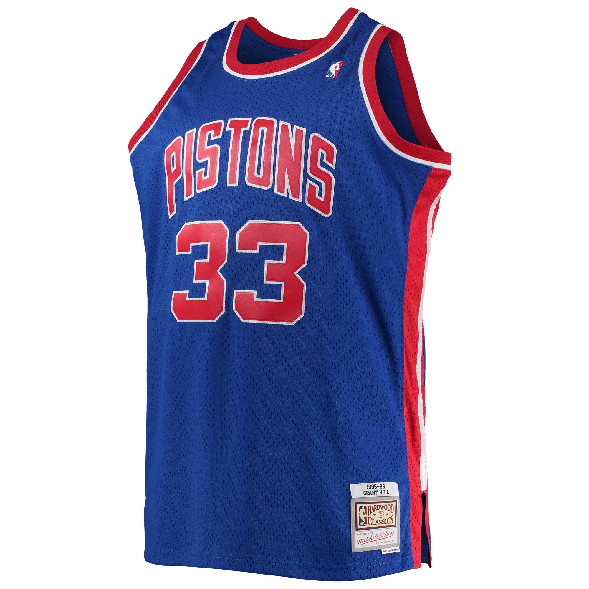 Grant Hill Detroit Pistons Mitchell & Ness 1995\/96 Big & Tall Hardwood Classics Swingman Jersey - Blue