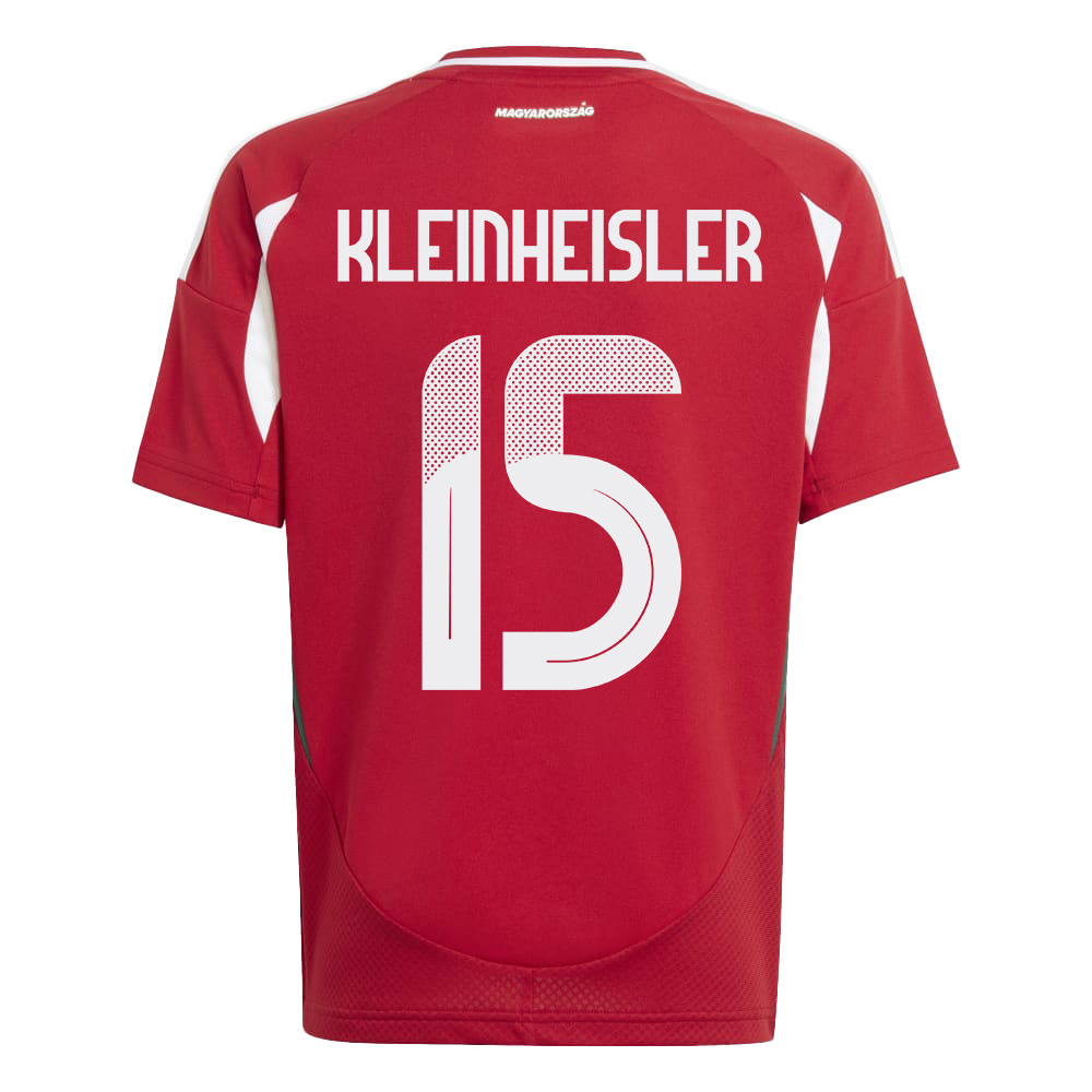 László Kleinheisler 15 Hungary National Team 2024/25 Home YOUTH Jersey - Red