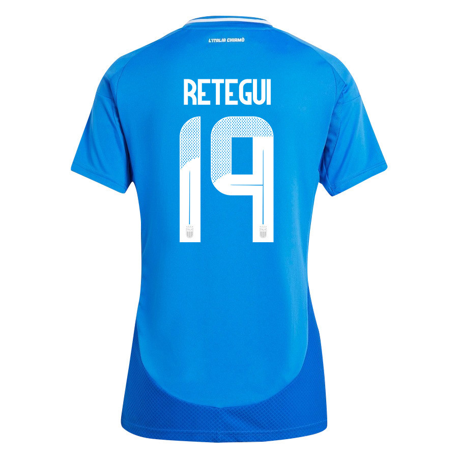 Mateo Retegui 19 Italy National Team 2024/25 Home Women Jersey - Blue