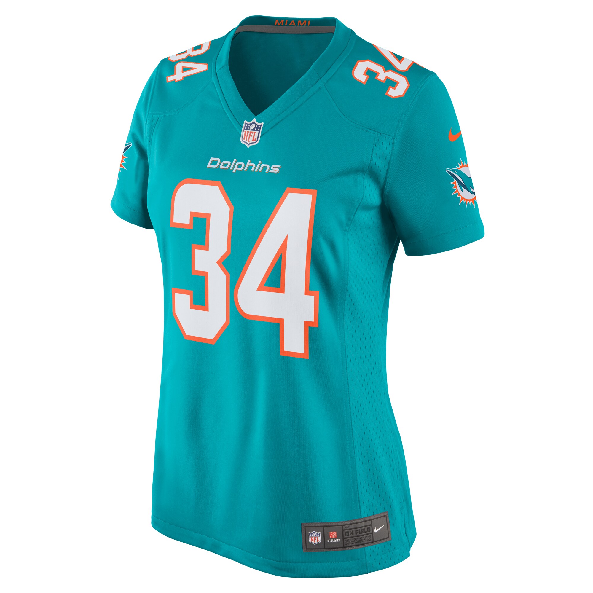 Tino Ellis Miami Dolphins  Women's Home Game Player Jersey - Aqua
