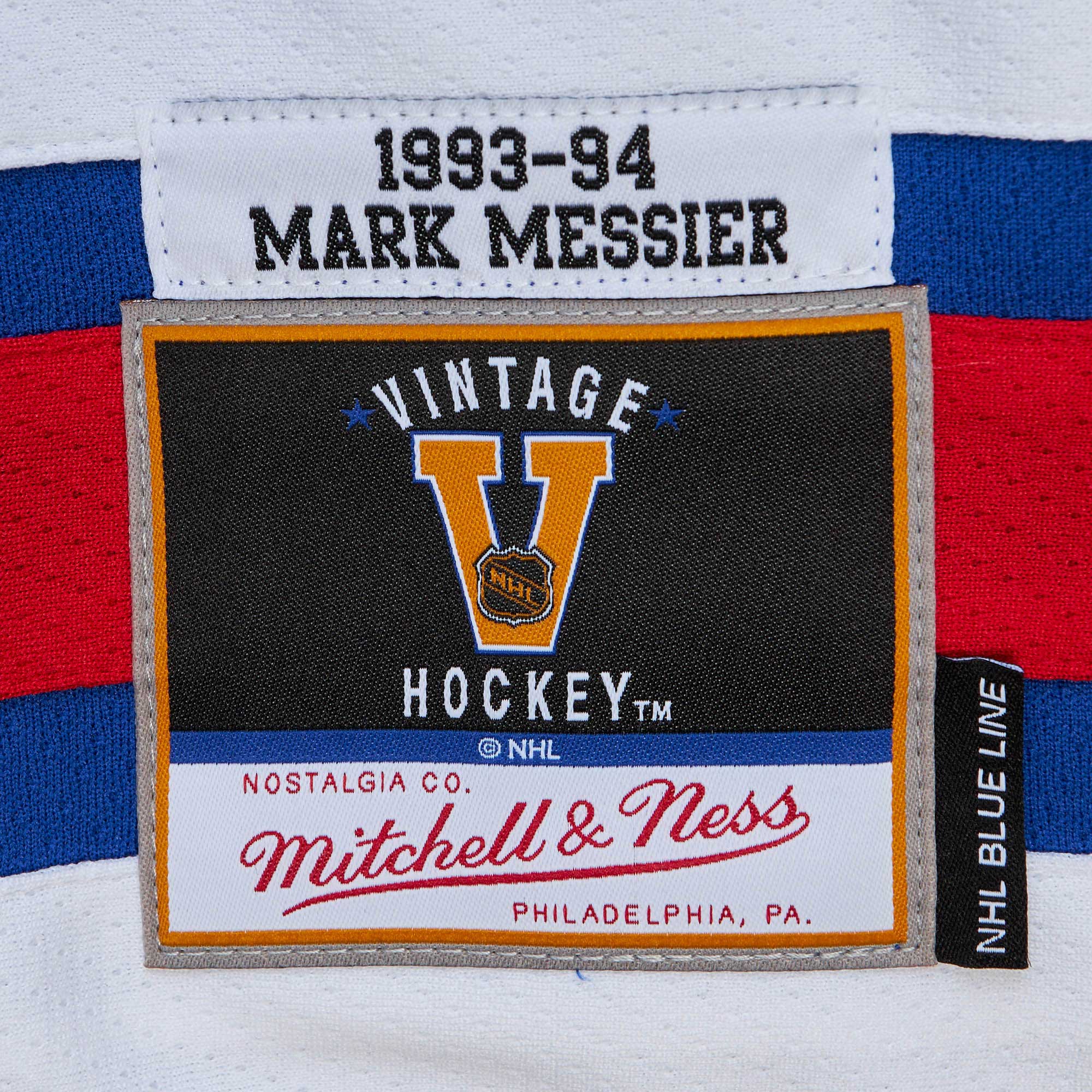 Mark Messier New York Rangers Mitchell & Ness Big & Tall 1993 Captain Patch Blue Line Player Jersey - Blue